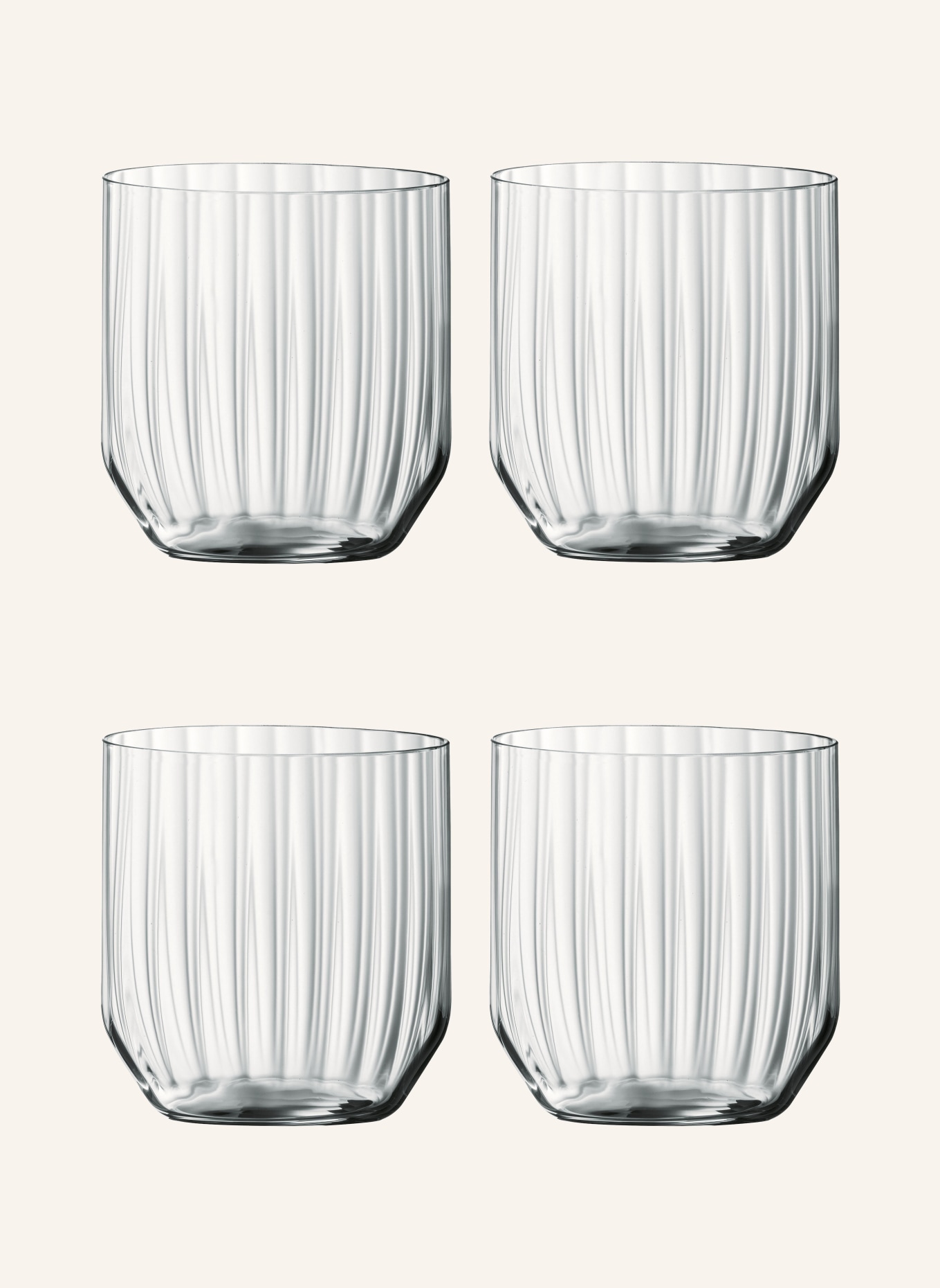 SPIEGELAU 4er-Set Whiskygläser LINEAR: WEISS