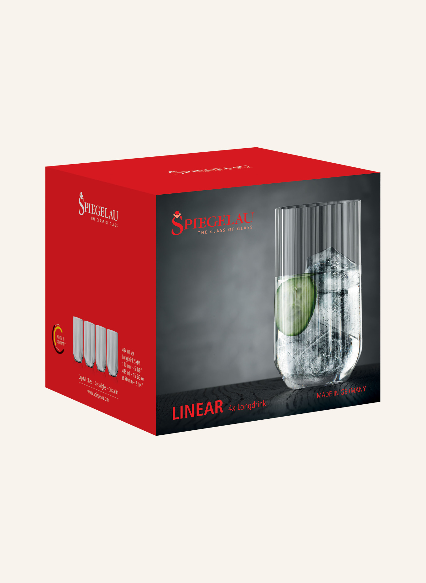 SPIEGELAU 4er-Set Longdrinkgläser: WEISS