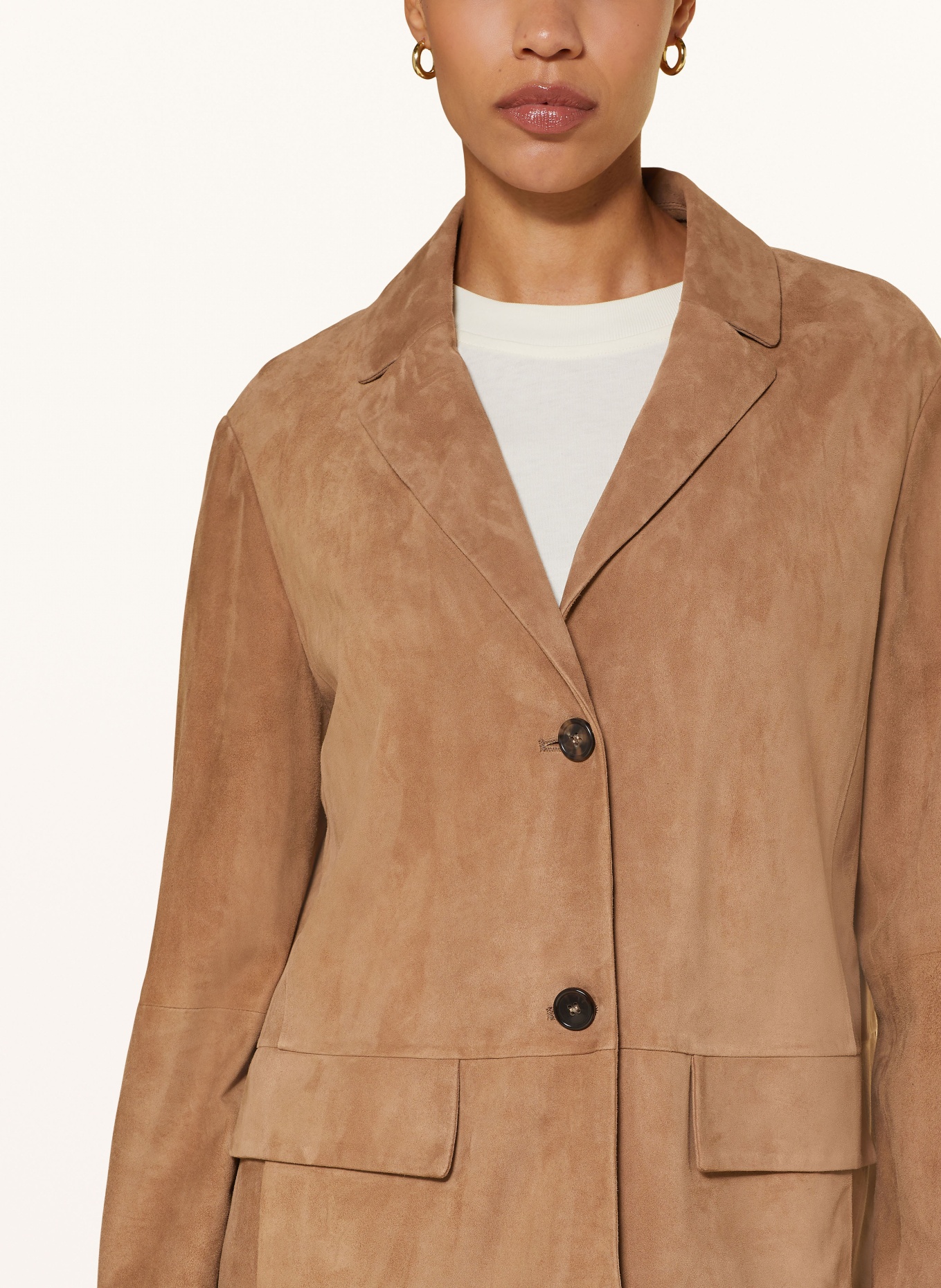S Max Mara Leather blazer PRIMULA in camel