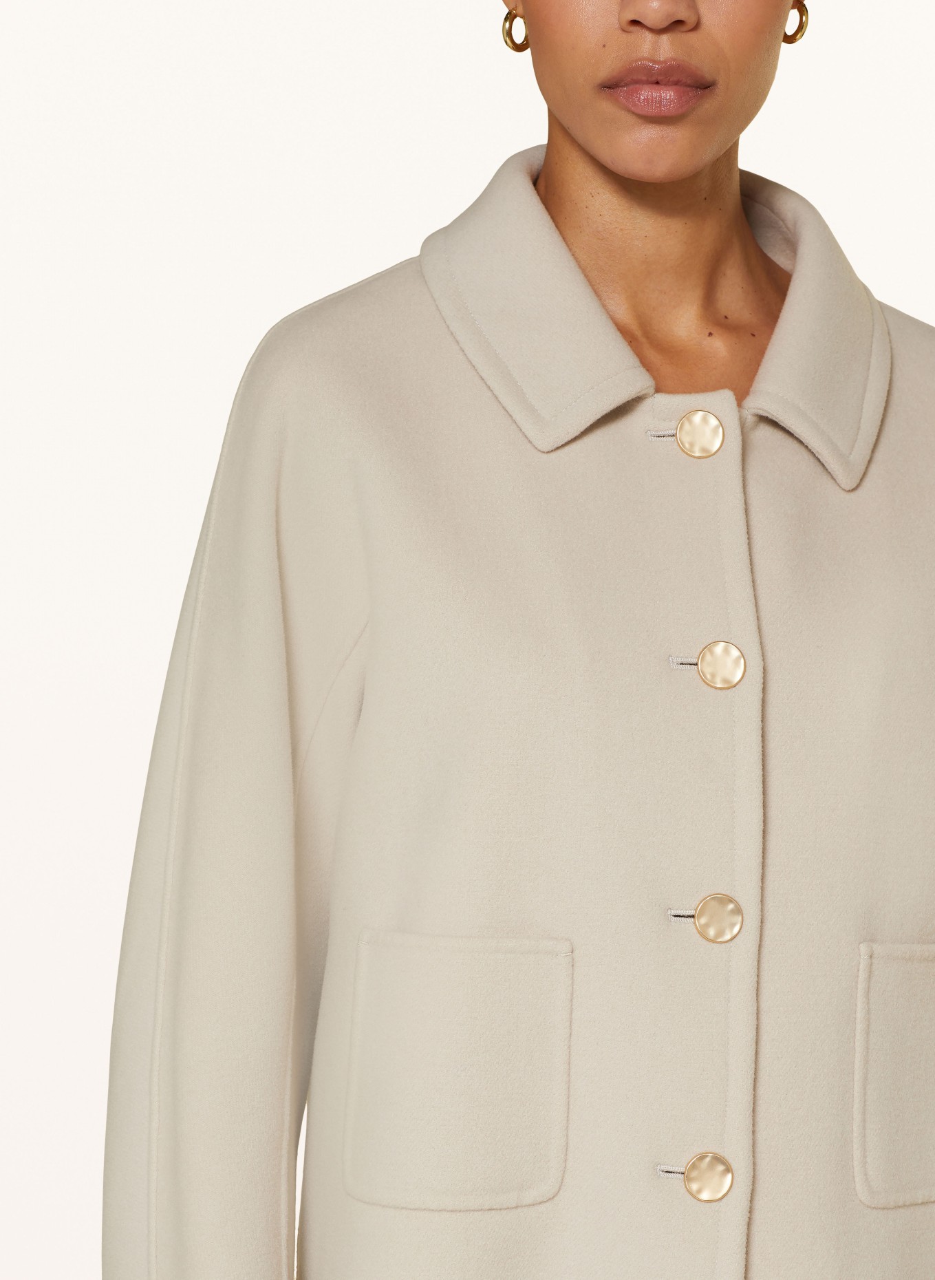 【MAX MARA】SOGNO JACKET Max Mara Sogno Button-Front Wool Short Jacket NATURAL 14