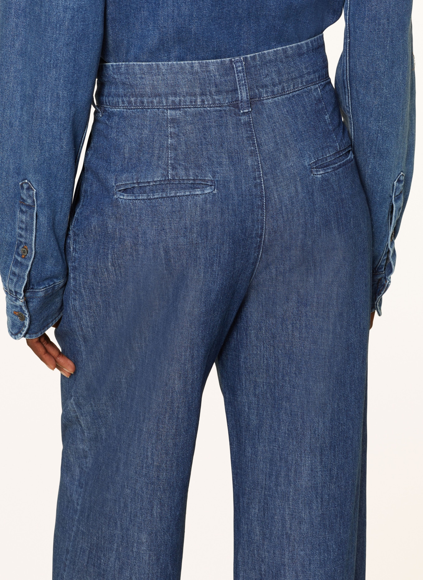 S Max Mara Wide leg trousers ESORDIO in denim look in 002