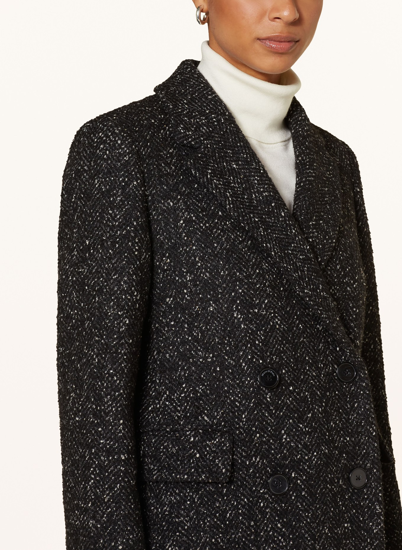 Wollmantel Marc O Polo Boucle Mantel Marc O'Polo Damen Wollmantel