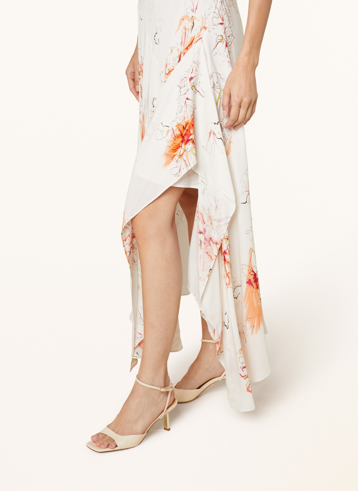 REISS Dress MELODY in white orange green