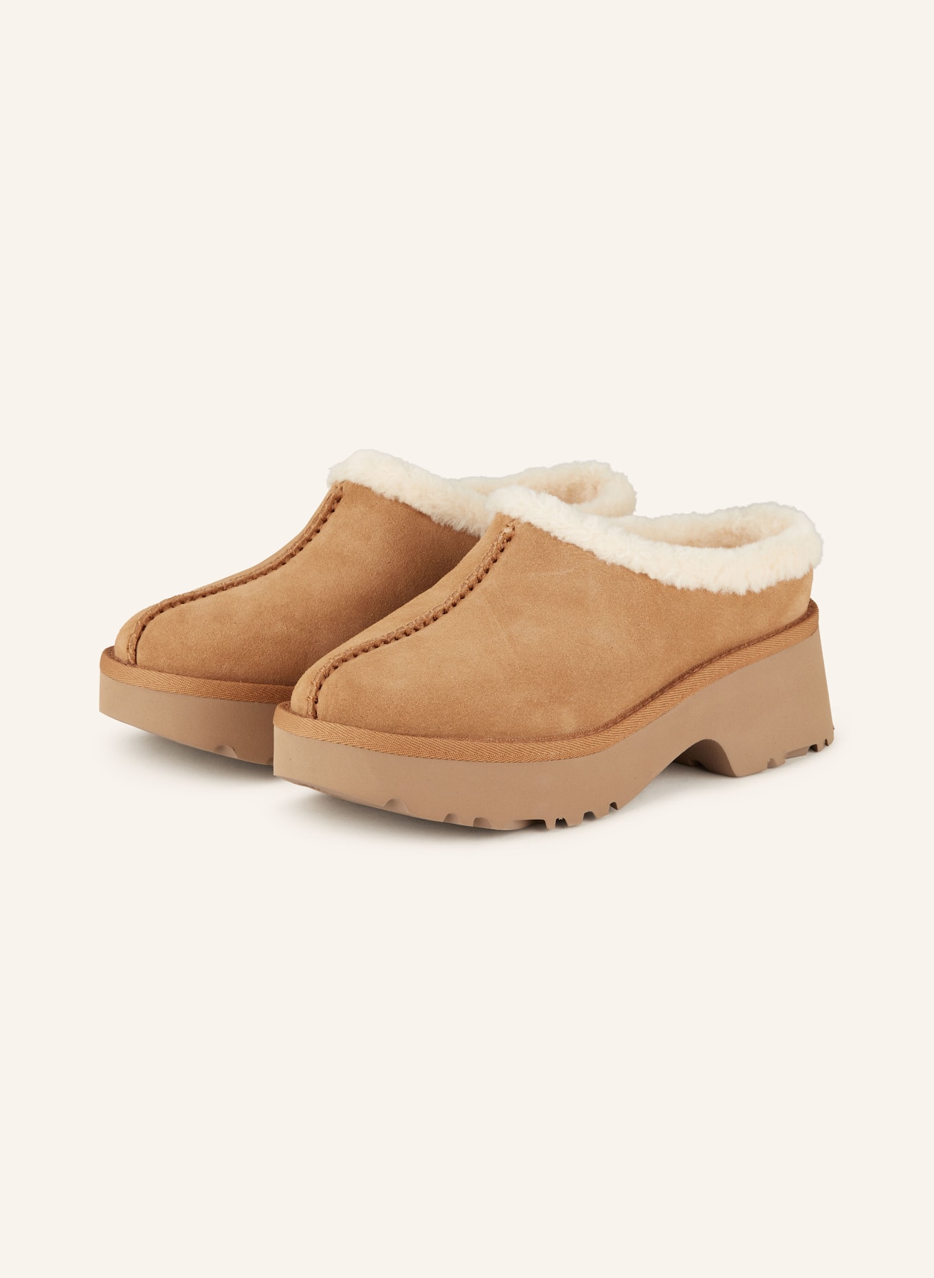 UGG Plateau-Pantoletten NEW HEIGHTS COZY: COGNAC