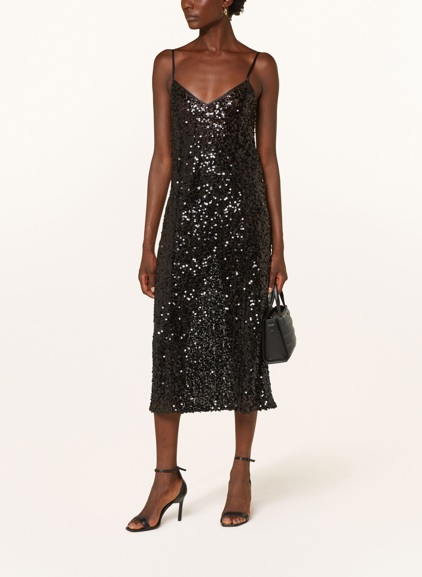 BAUM UND PFERDGARTEN Robe JALIZA à paillettes: NOIR