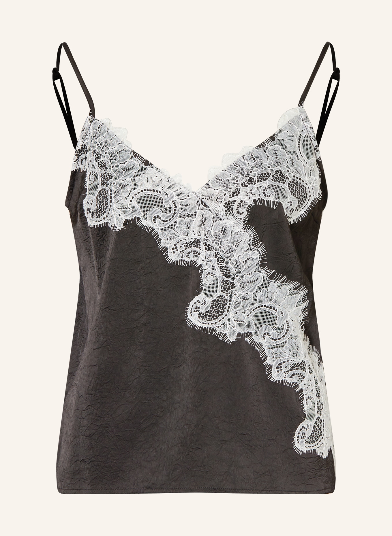 BAUM UND PFERDGARTEN Top MABELLE mit Spitze: SCHWARZ / WEISS