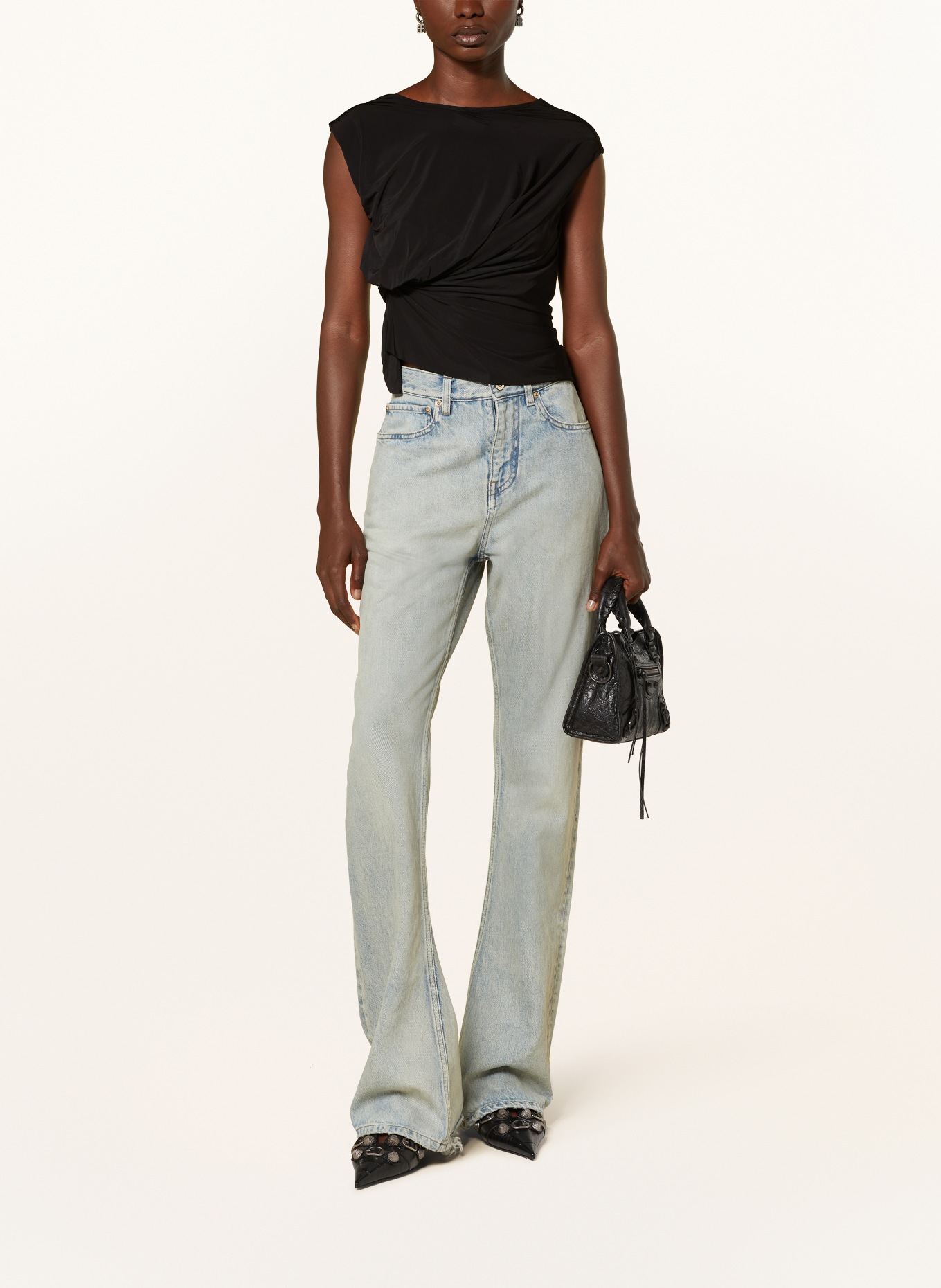 BALENCIAGA Top: CZARNY