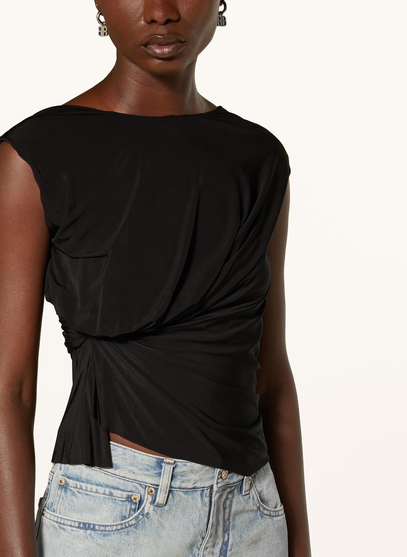 BALENCIAGA Top: CZARNY