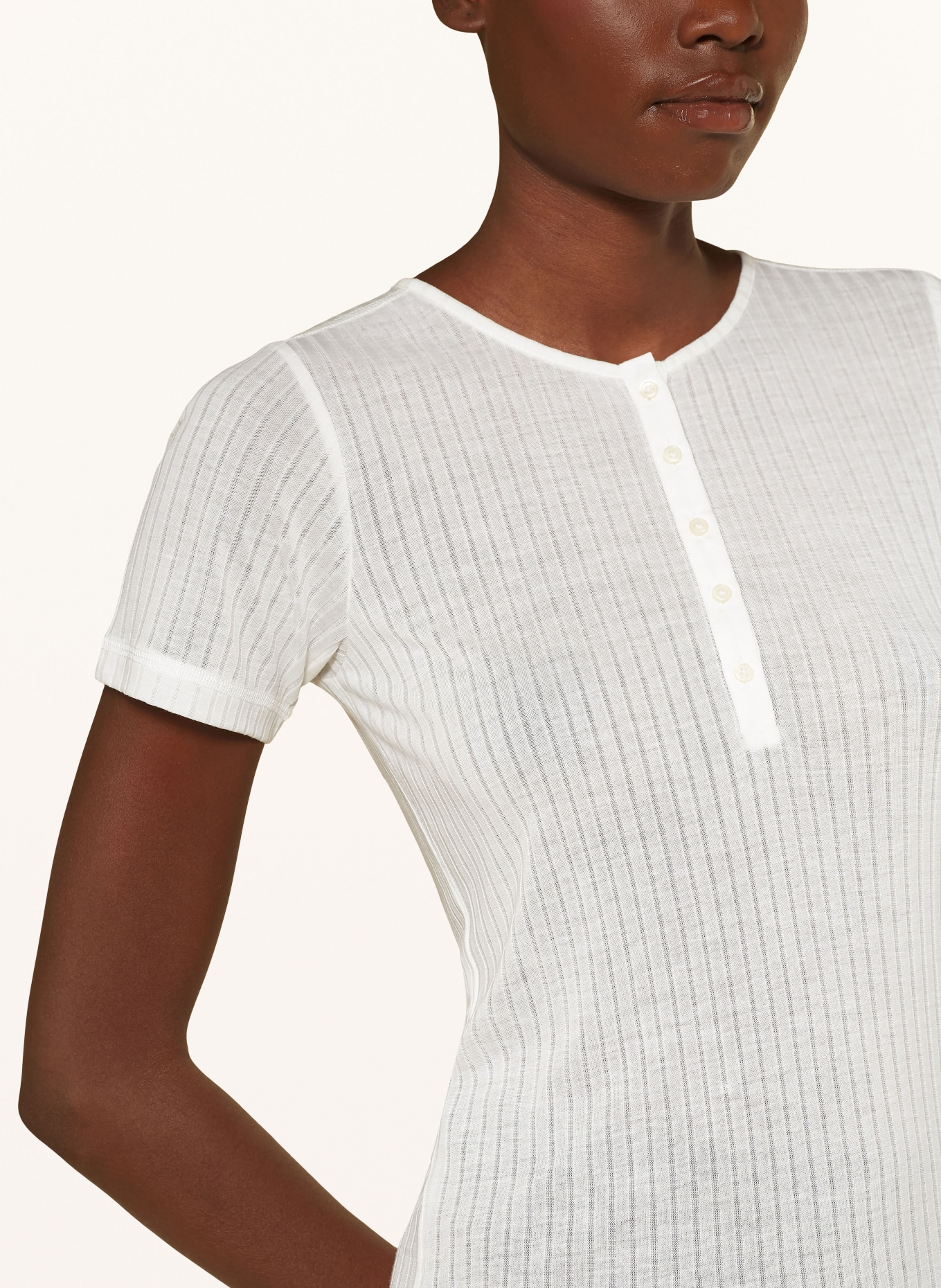 Marc O'Polo Henley shirt, Color: CREAM (Image 4)