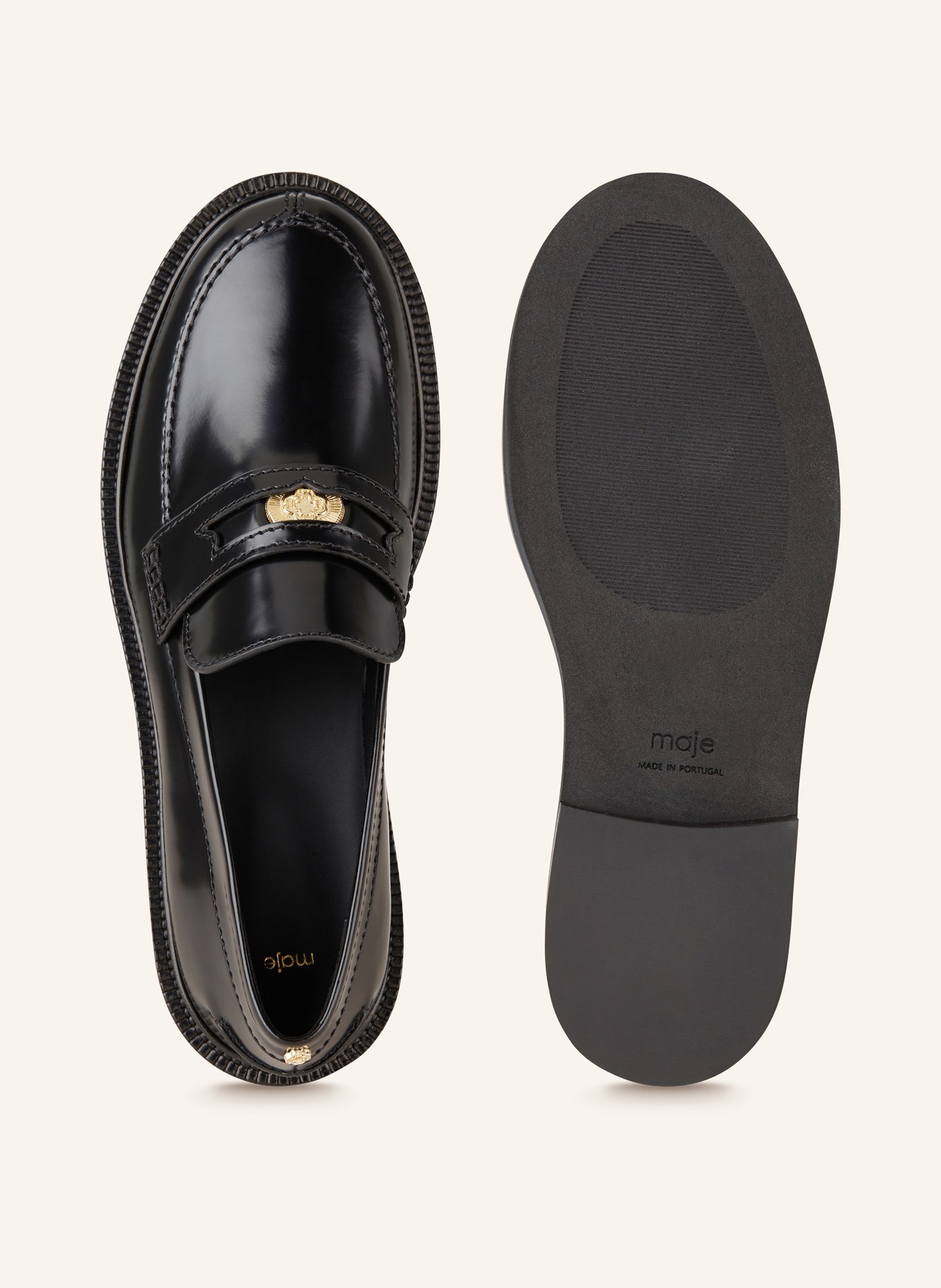 maje Penny-Loafer: SCHWARZ