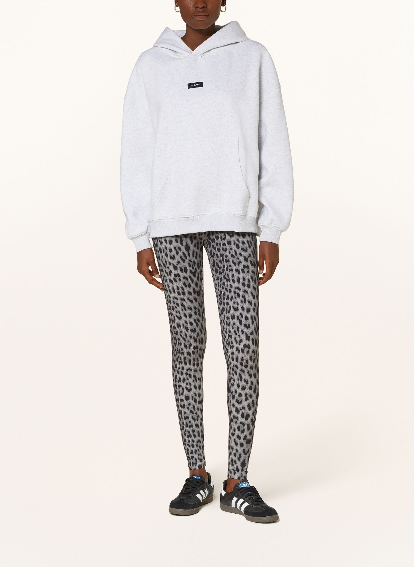 OH APRIL Sweat à capuche oversize BOYFRIEND: GRIS CLAIR