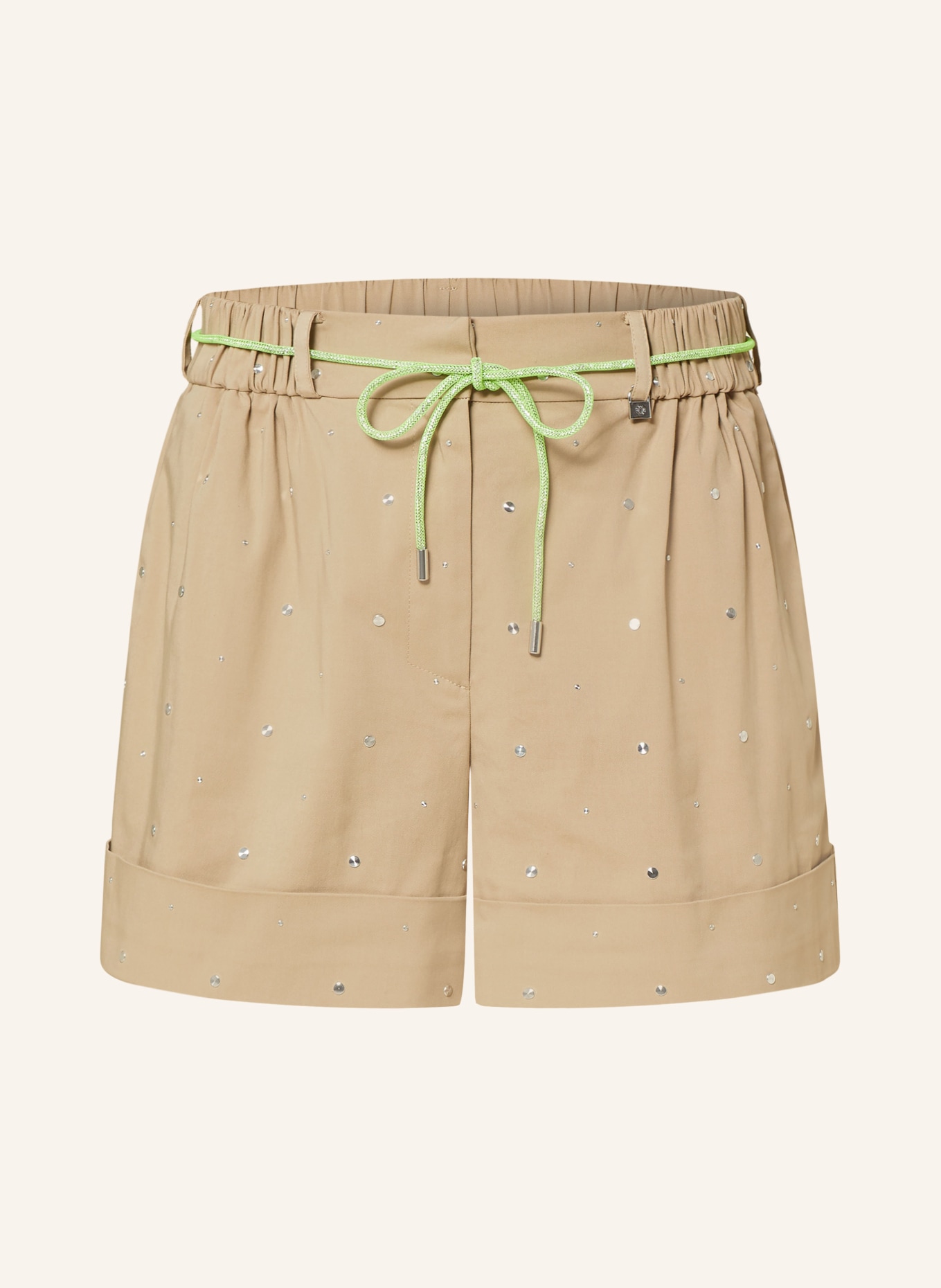 maje Shorts mit Nieten, Farbe: BEIGE (Bild 1)