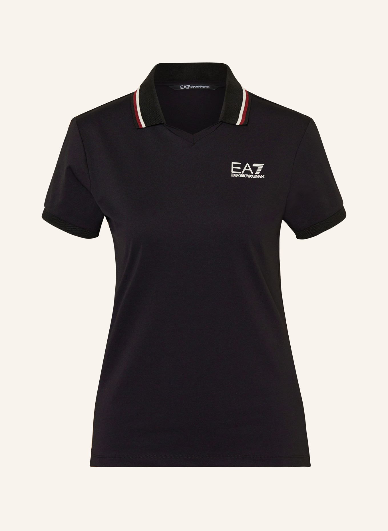 EA7 EMPORIO ARMANI Pique polo shirt in black
