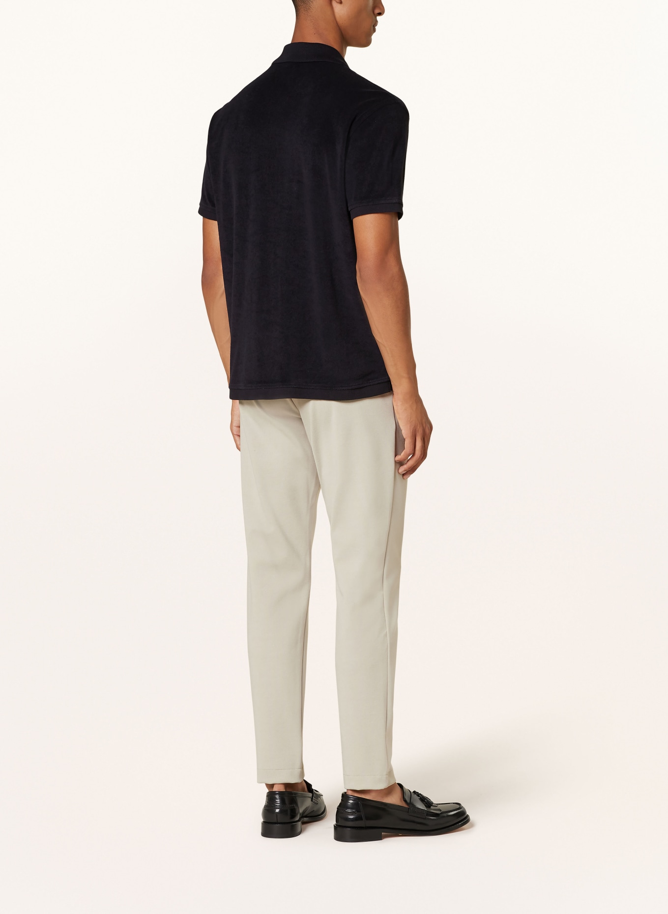 REISS Short sleeve shirt EDEN in a regular fit in terry cloth, Color: DARK BLUE (Image 3)