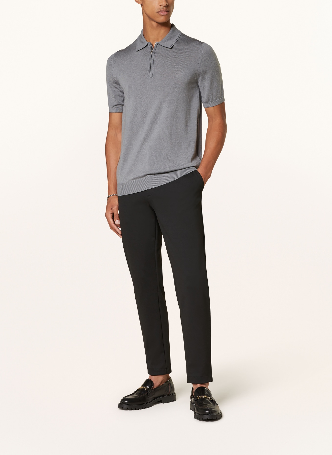 REISS Strick-Poloshirt MAXWELL, Farbe: BLAUGRAU (Bild 2)