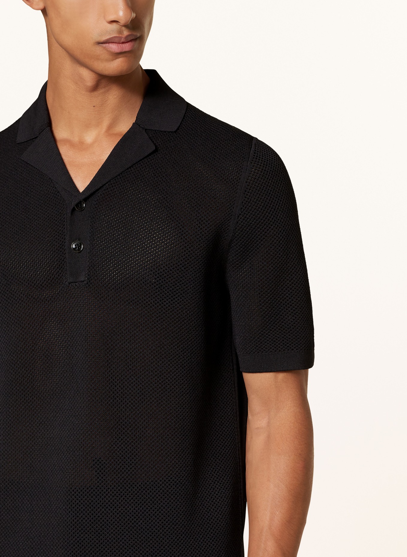 Reiss black polo top