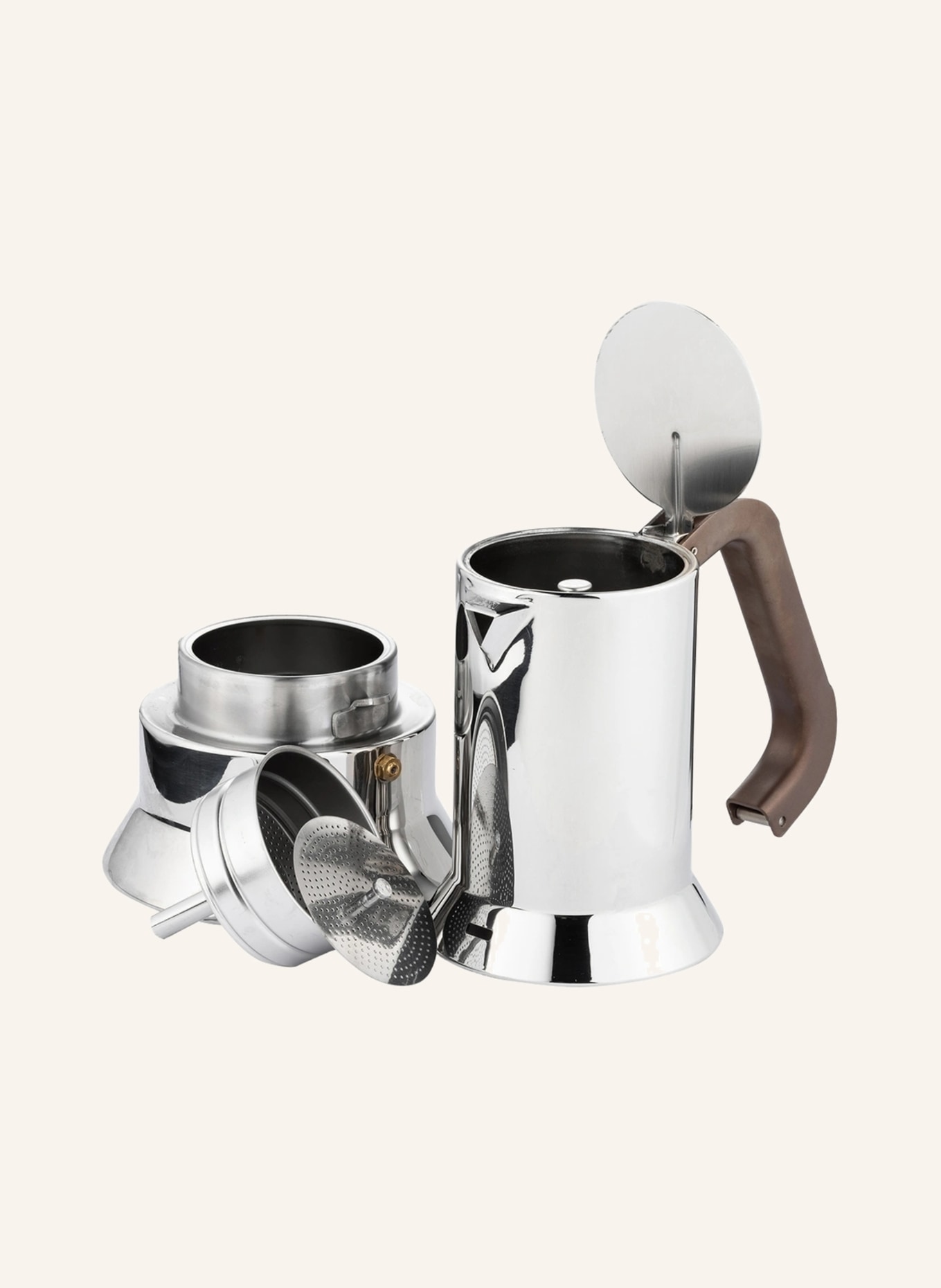 ALESSI Espressokocher 9090/M: SILBER