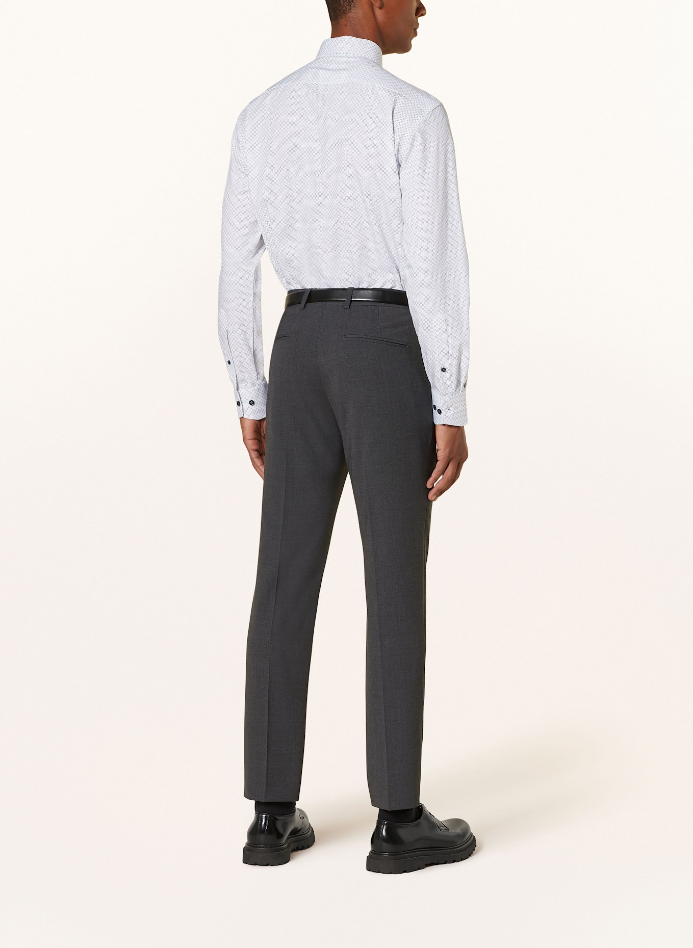 OLYMP Jerseyhemd Luxor 24/Seven modern fit: WEISS / DUNKELBLAU / HELLBLAU