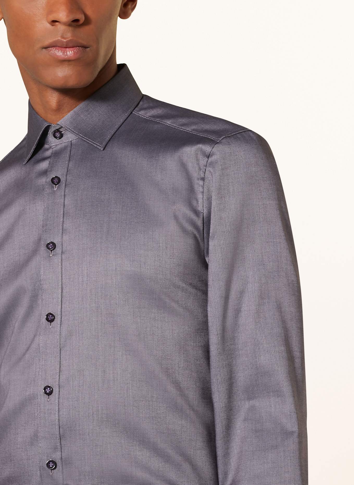 OLYMP Hemd Level Five body fit: DUNKELLILA