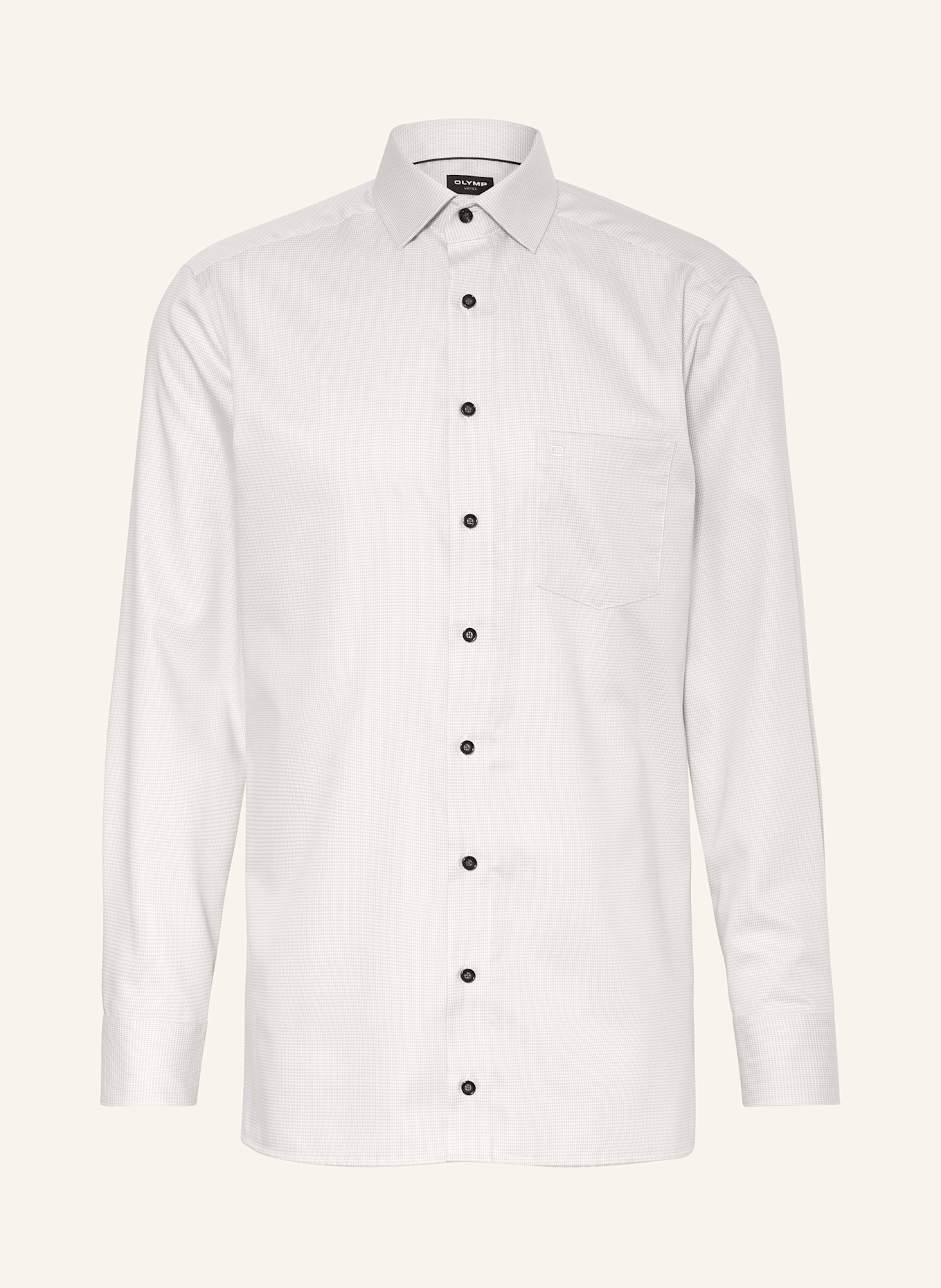 OLYMP Koszula luxor modern fit: BEŻOWY / BIAŁY