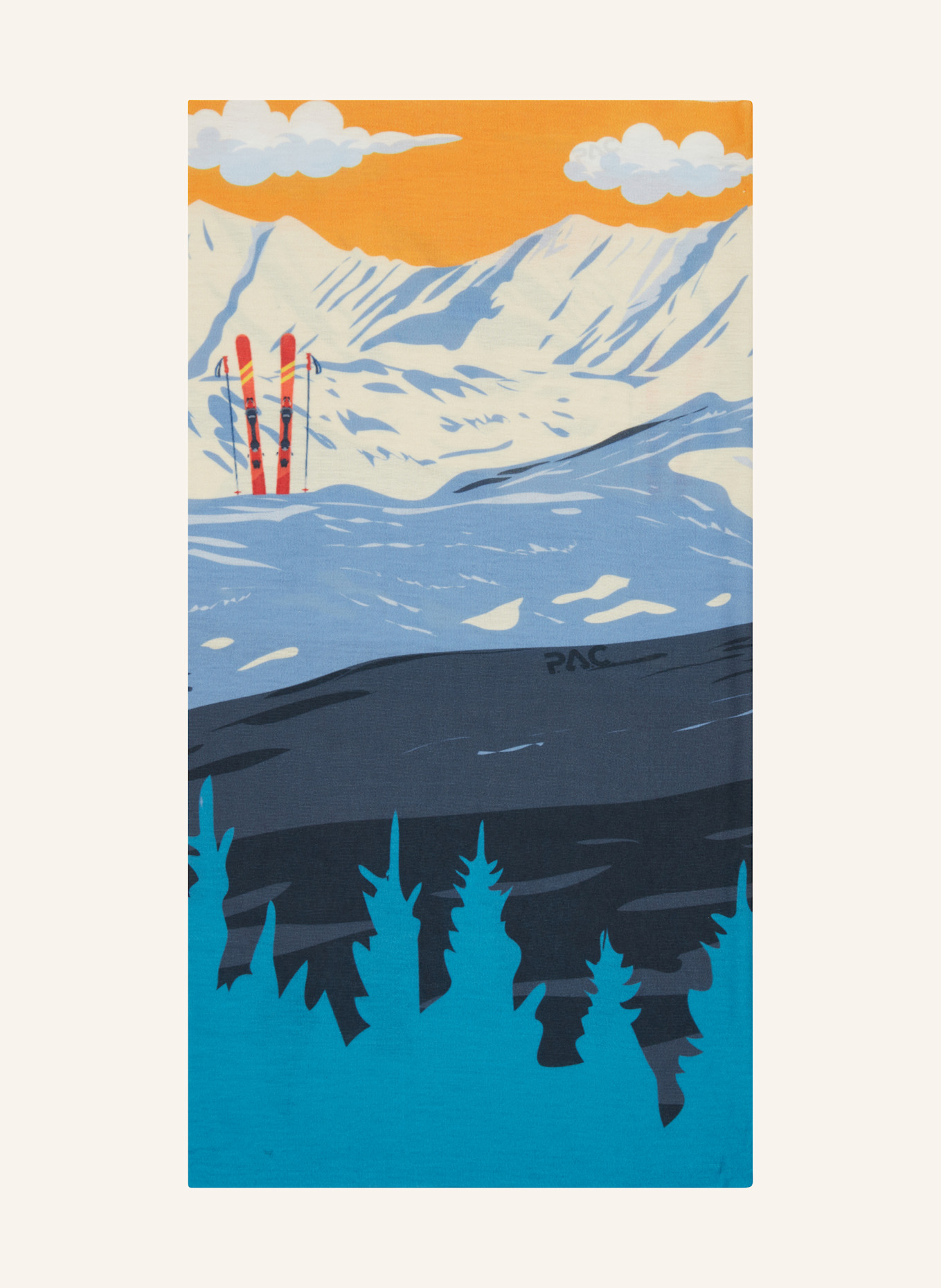 P.A.C. Multifunktionstuch: HELLGELB / BLAU