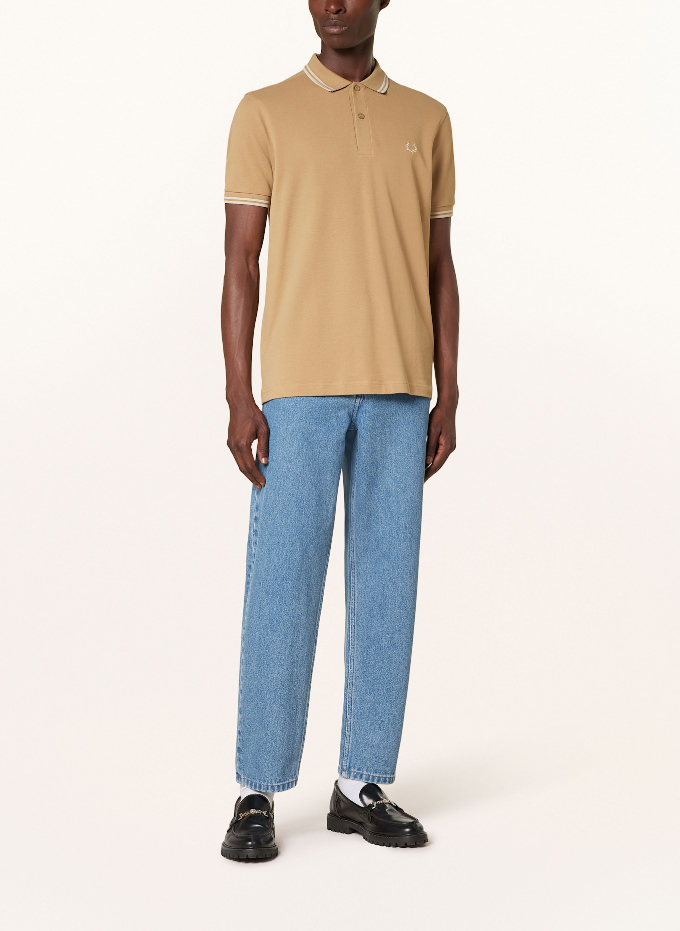 FRED PERRY Piqué polo shirt, Color: CAMEL (Image 2)