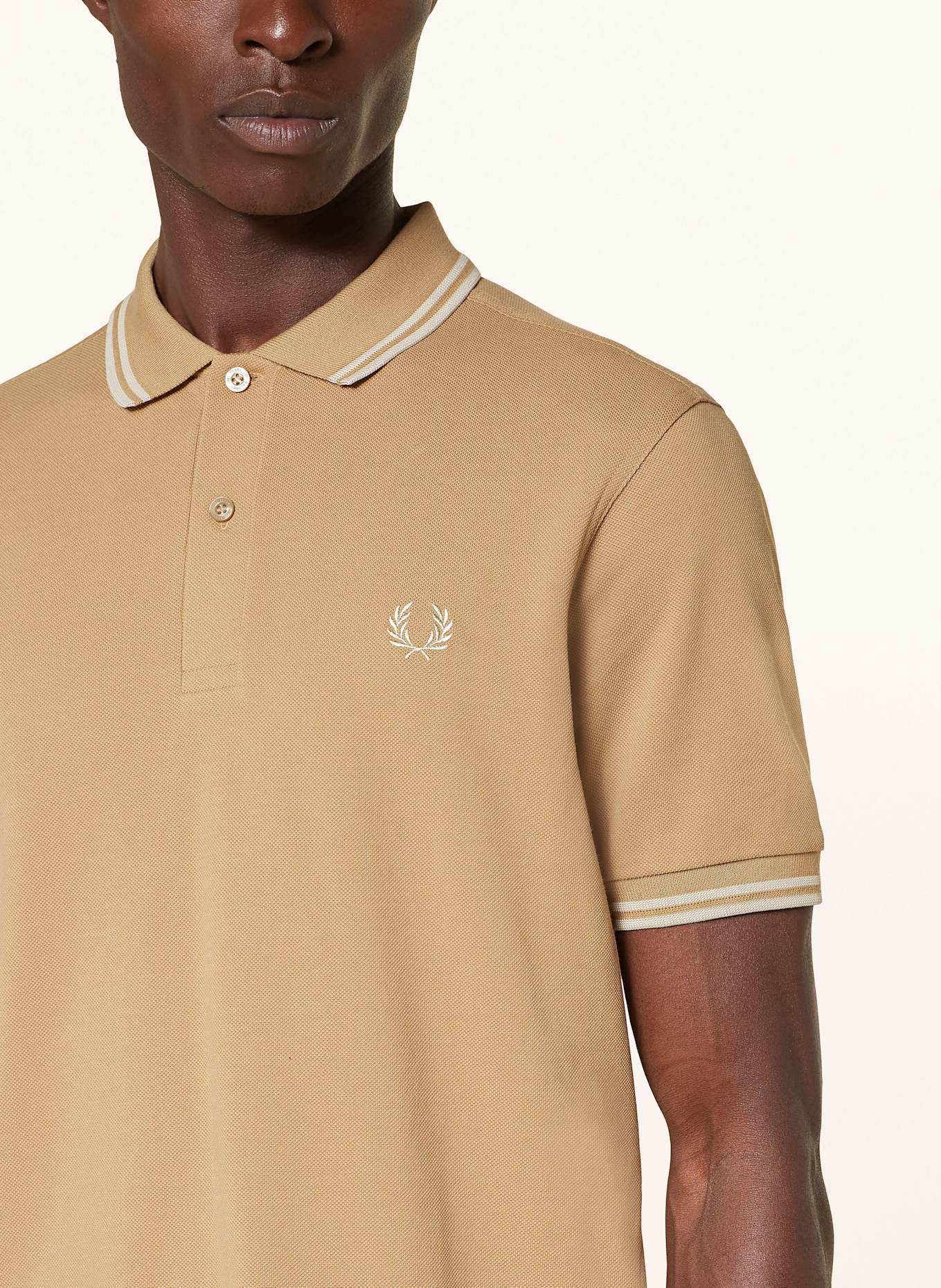 FRED PERRY Piqué polo shirt, Color: CAMEL (Image 4)