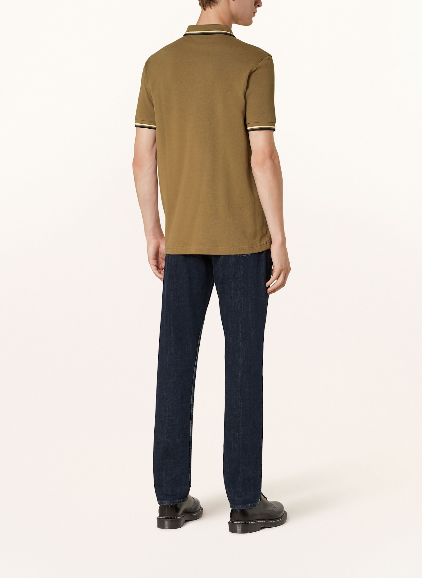 FRED PERRY Piqué polo shirt, Color: LIGHT BROWN (Image 3)