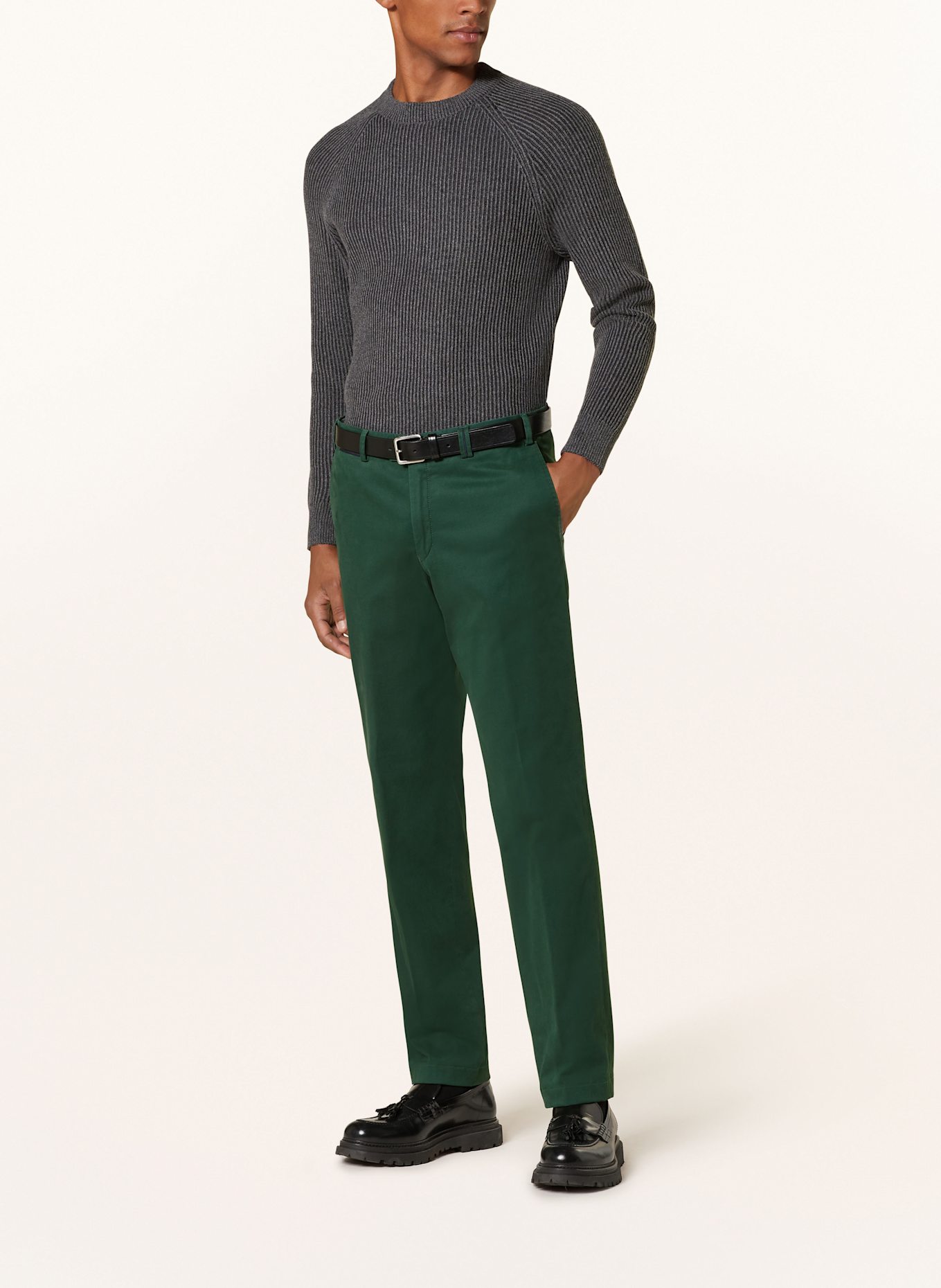 HILTL Chino PEAKER-S Regular Fit: DUNKELGRÜN (Bild 2)