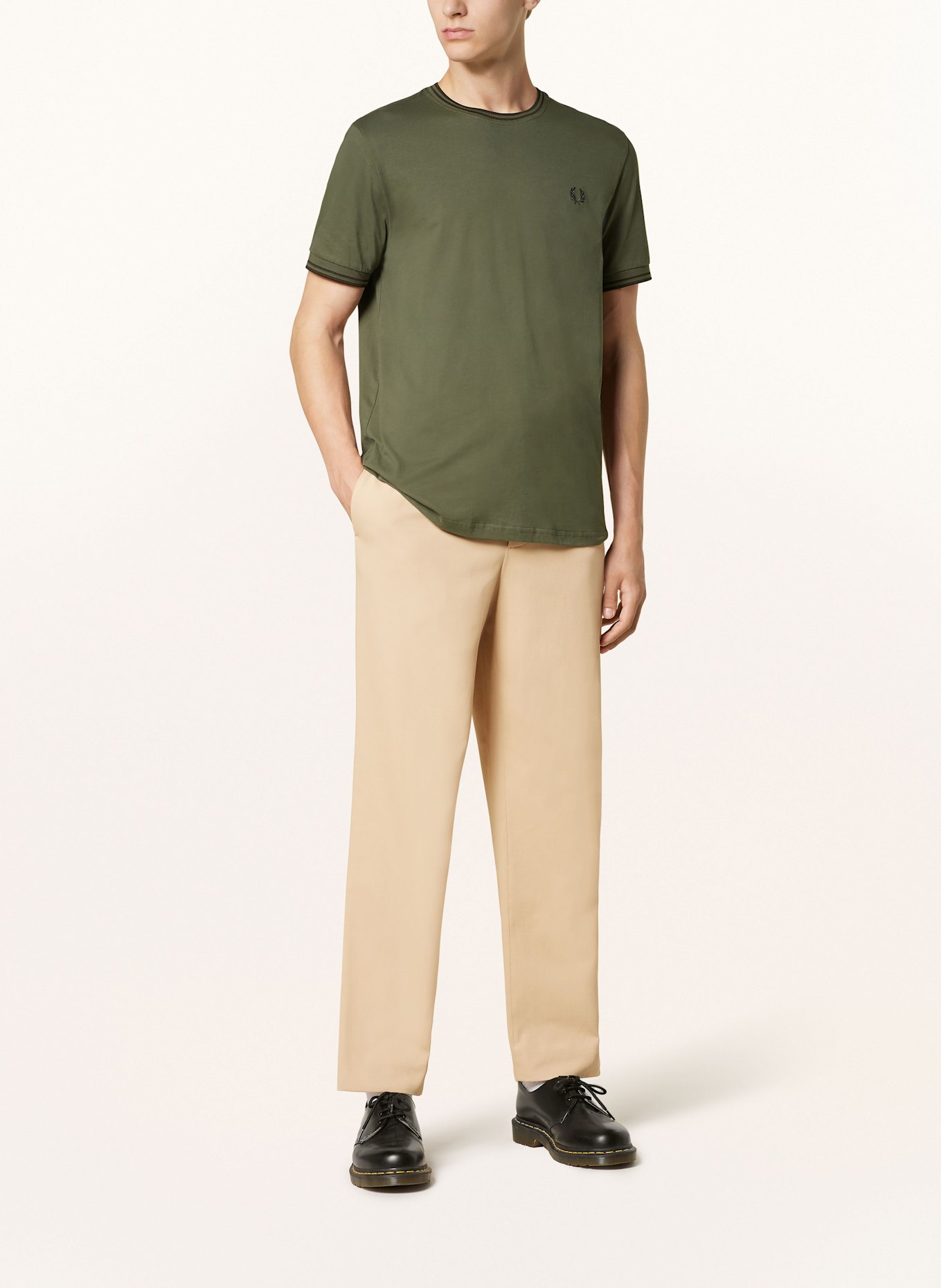 FRED PERRY T-shirt, Color: OLIVE (Image 2)