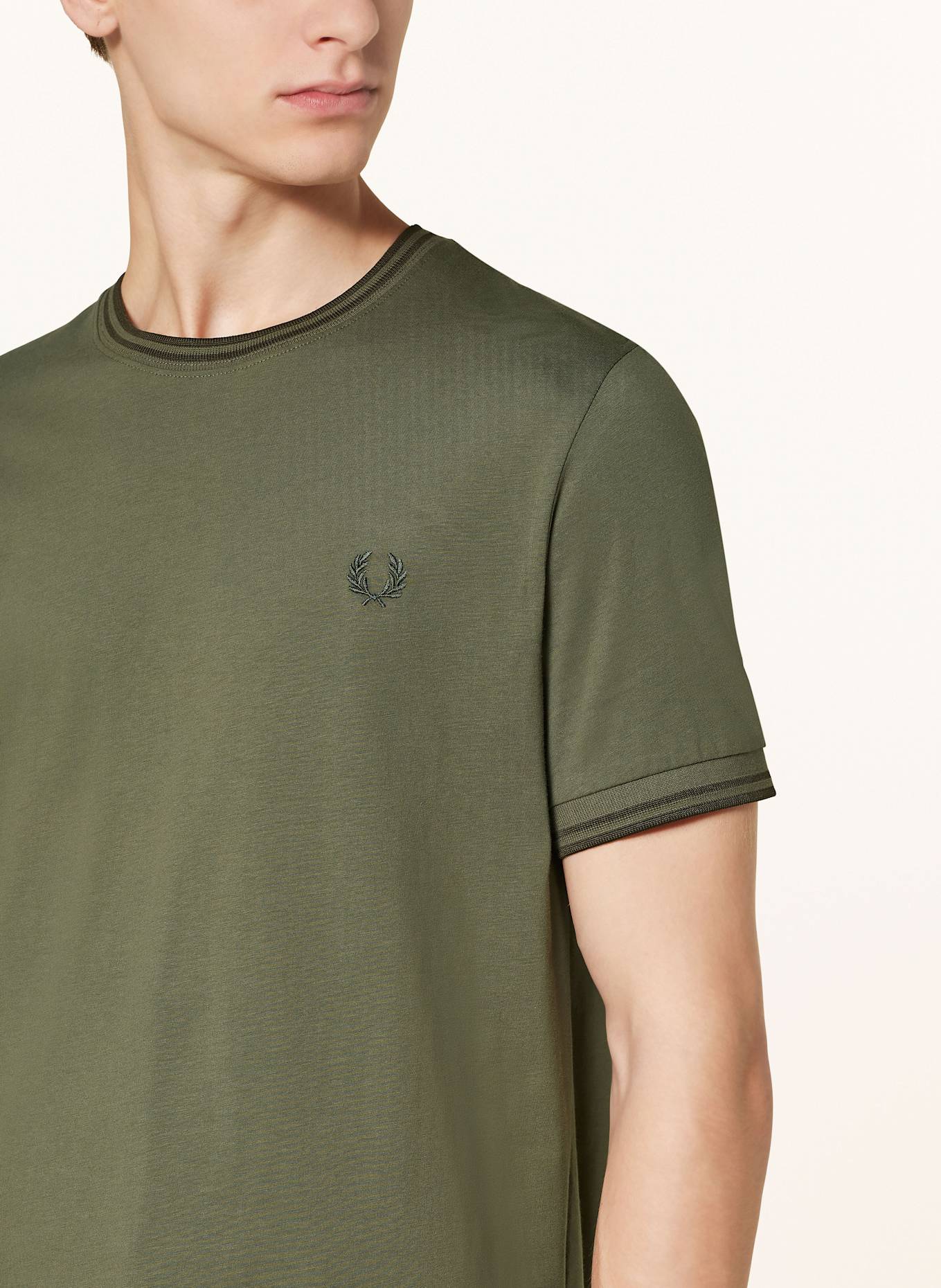 FRED PERRY T-shirt, Color: OLIVE (Image 4)