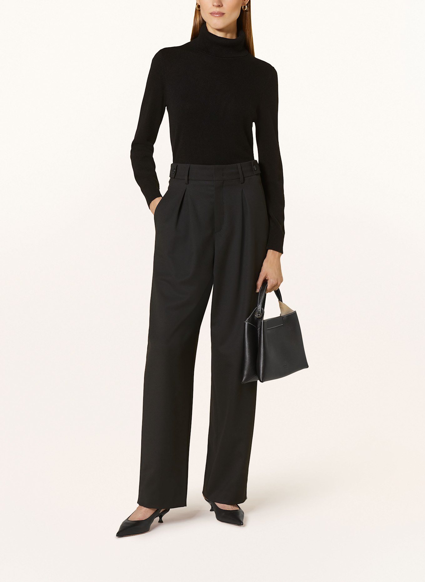 lilienfels Turtleneck sweater in cashmere: BLACK