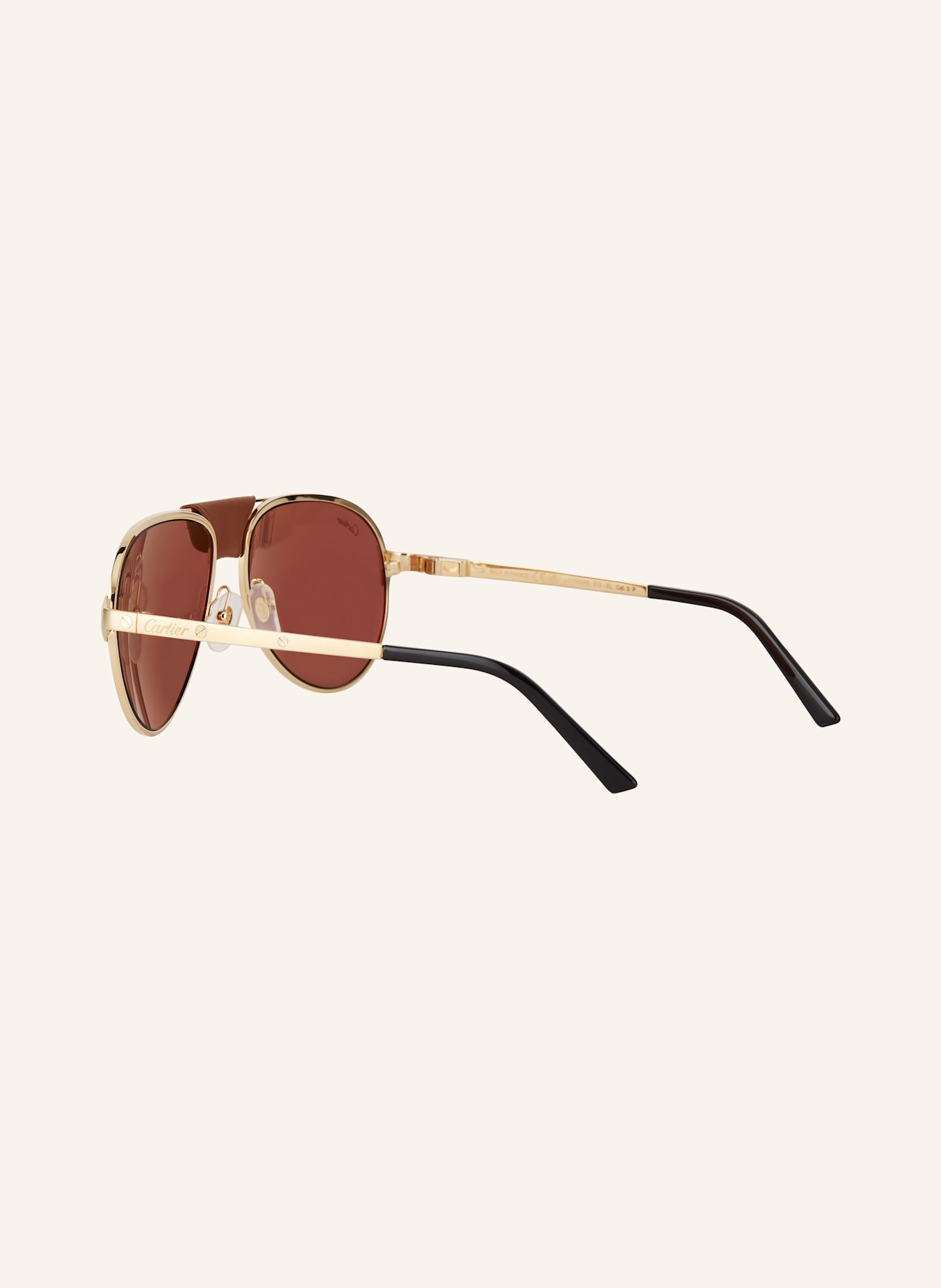Cartier Sonnenbrille CT0034S: 2300U1 - GOLD/ BRAUN