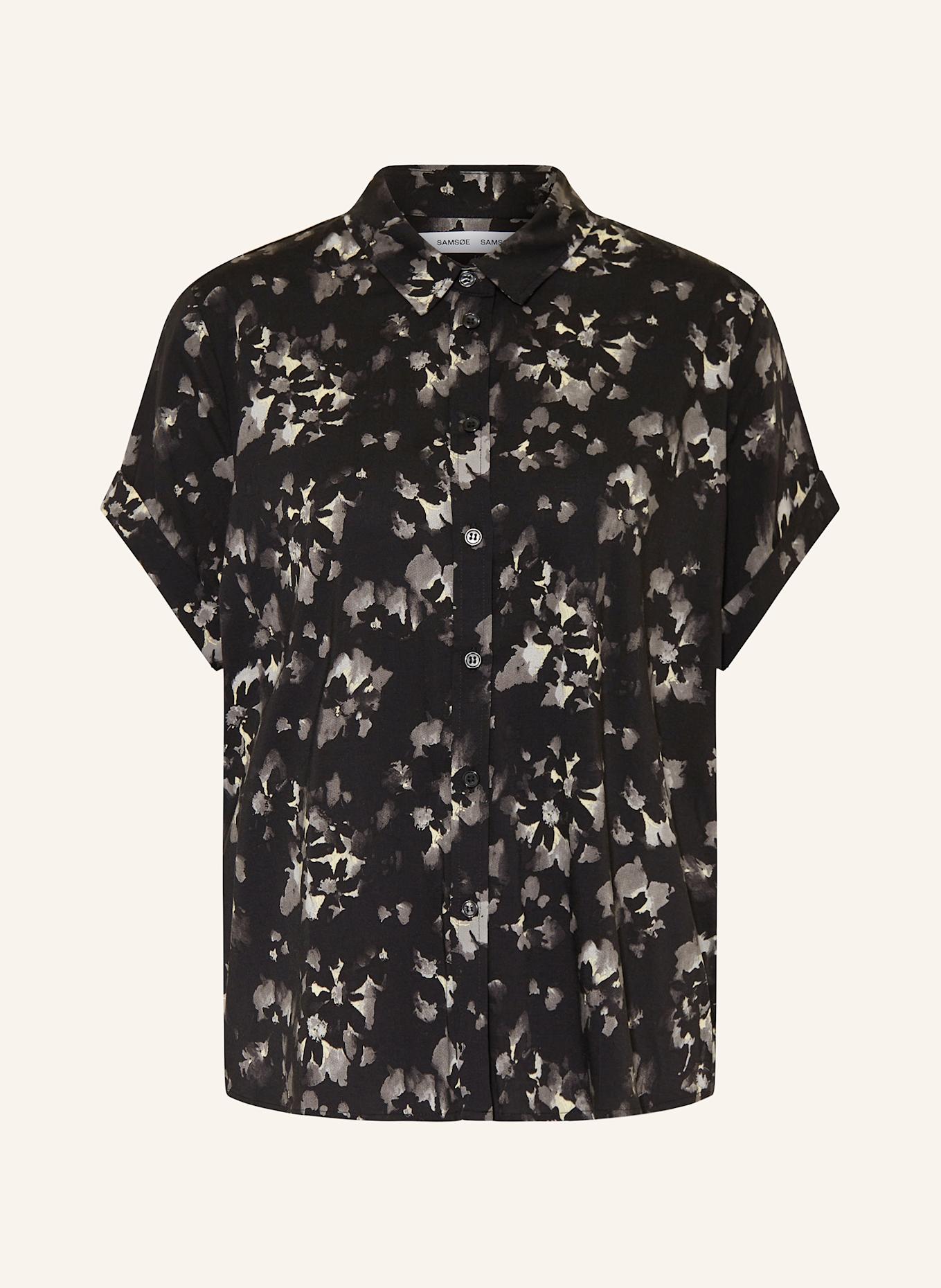SAMSØE  SAMSØE Hemdbluse MAJAN: SCHWARZ / HELLGRAU / HELLGELB