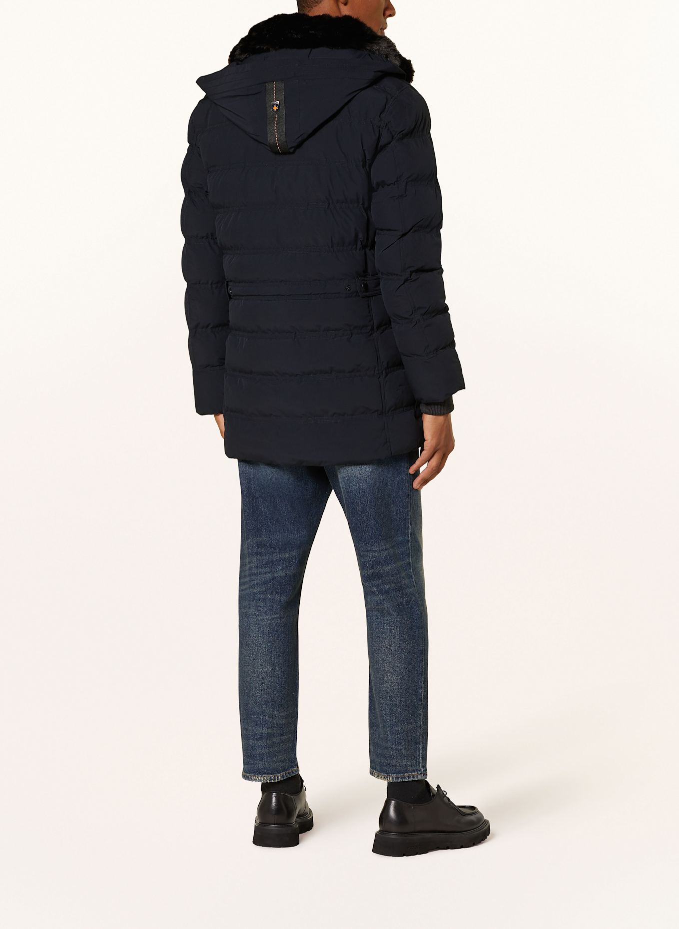 WELLENSTEYN Parka CASINO mit abnehmbarem Kunstfellbesatz: DUNKELBLAU