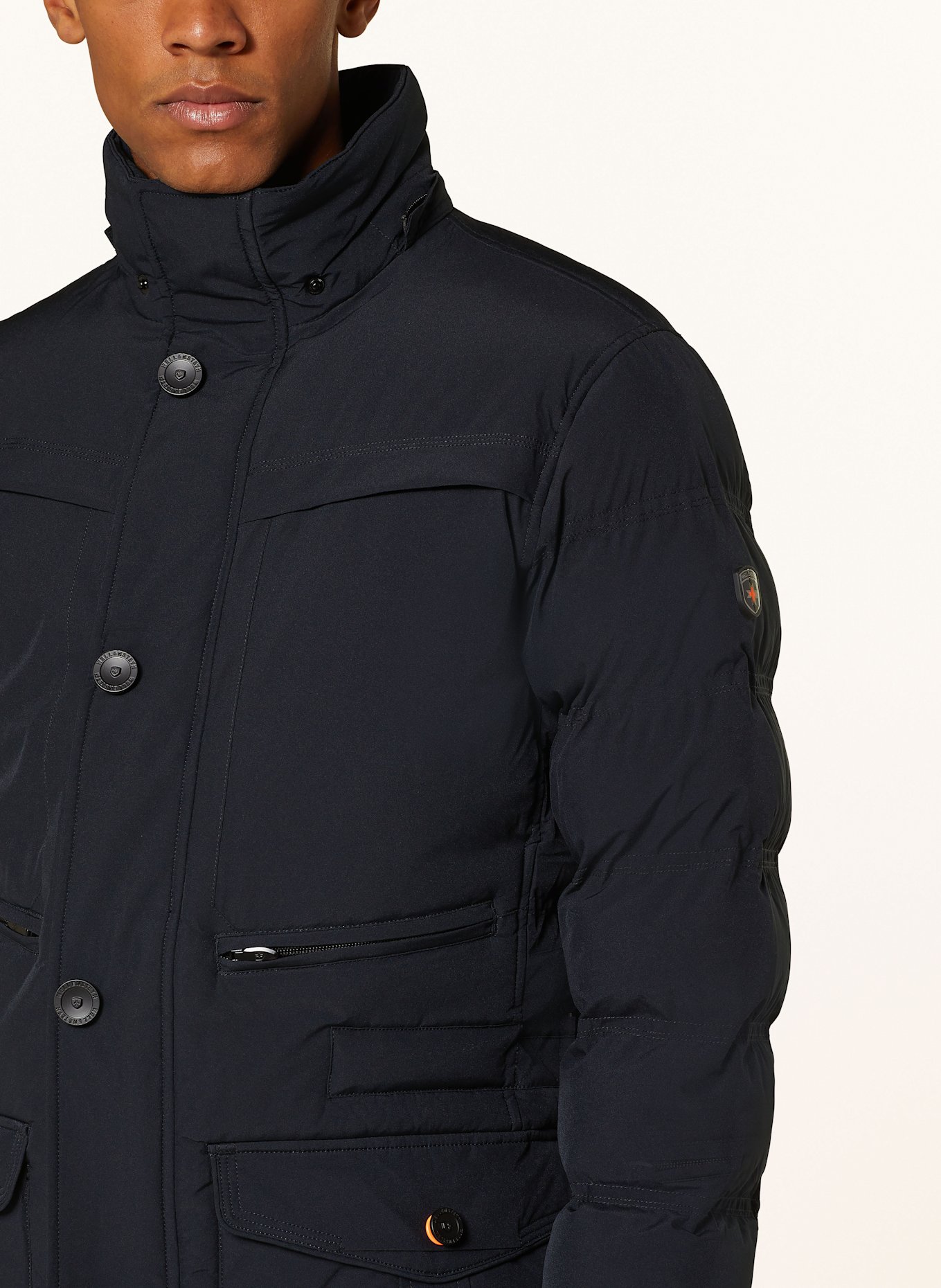 WELLENSTEYN Parka CASINO mit abnehmbarem Kunstfellbesatz: DUNKELBLAU