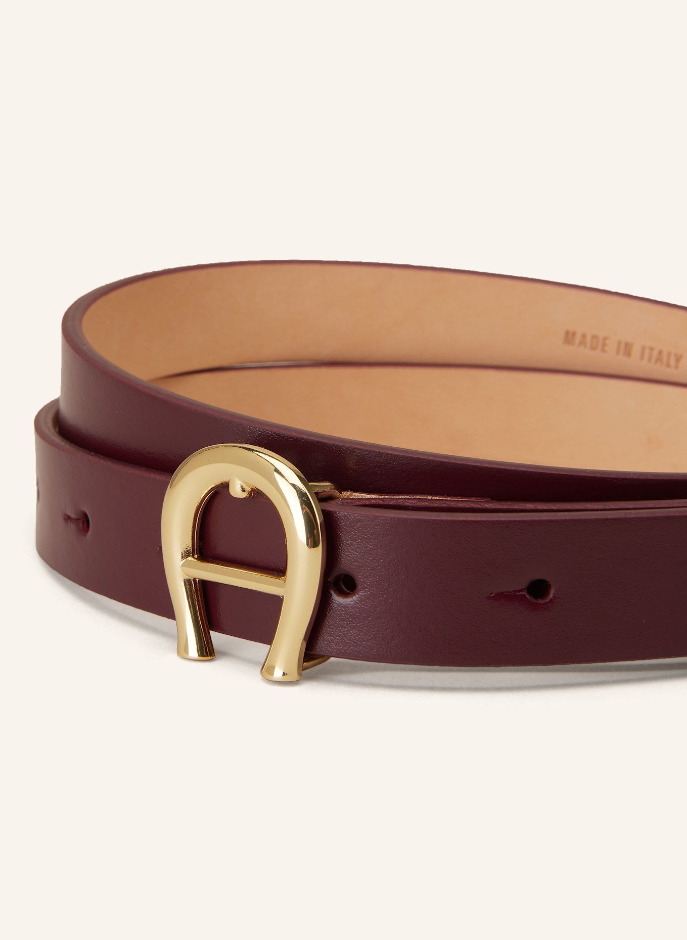 AIGNER Ledergürtel: DUNKELROT