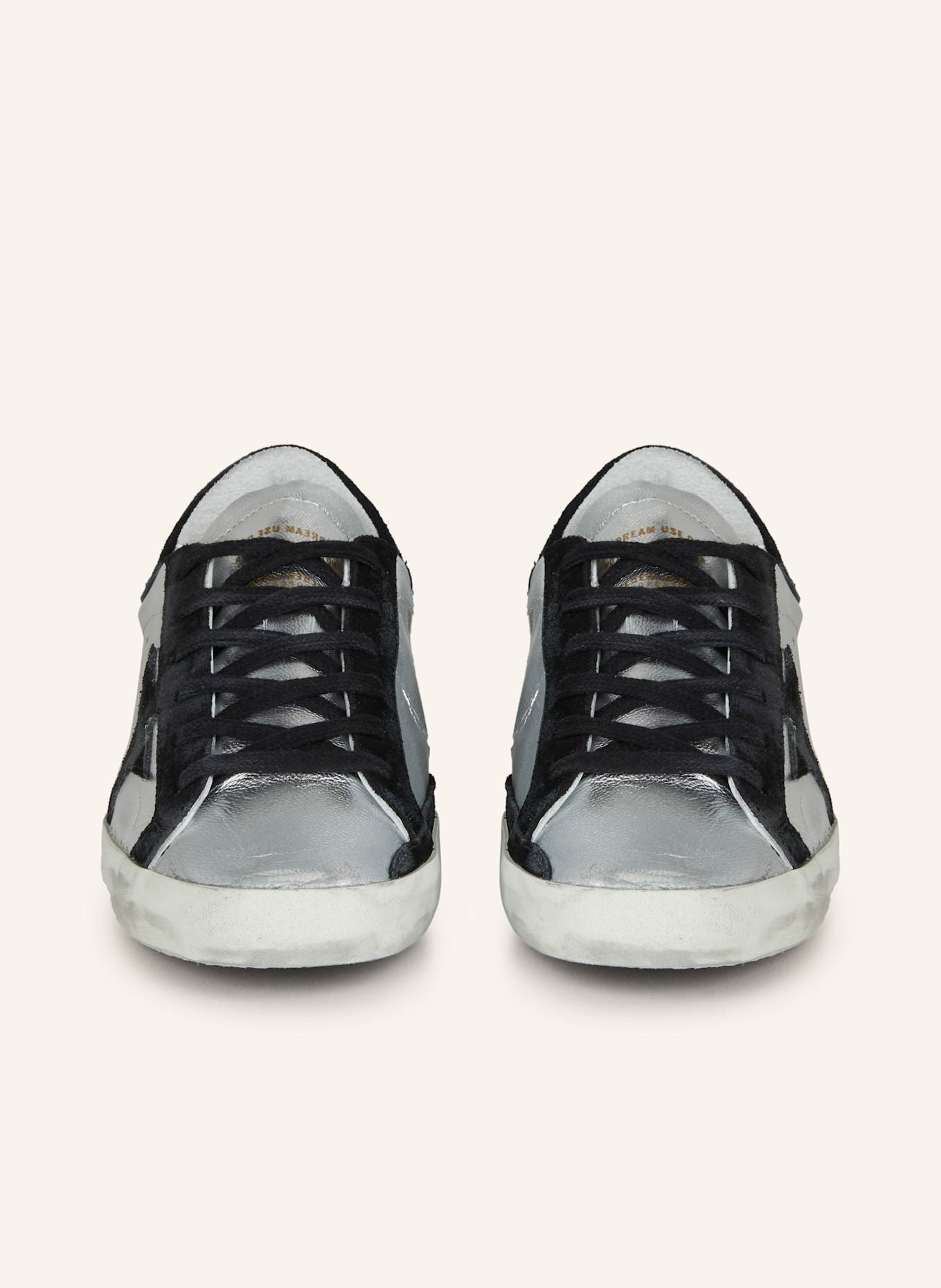 GOLDEN GOOSE Sneaker SUPER STAR CLASSIC in silber schwarz