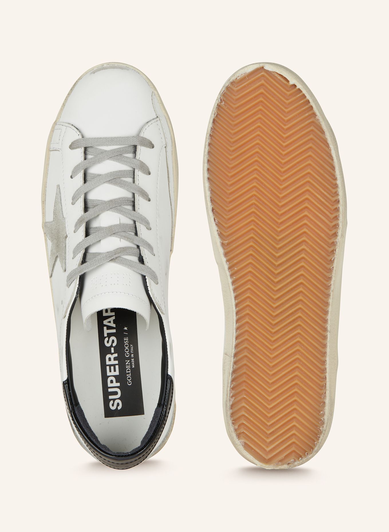 GOLDEN GOOSE Sneaker SUPER-STAR CLASSIC, Farbe: WEISS/ SCHWARZ/ GRAU (Bild 5)