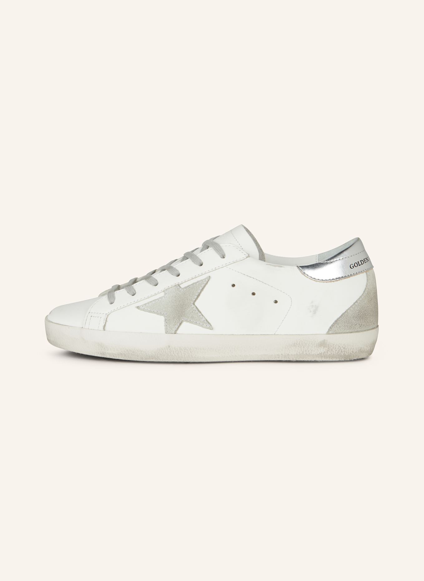 GOLDEN GOOSE Sneaker SUPER-STAR CLASSIC, Farbe: WEISS/ SILBER/ GRAU (Bild 4)