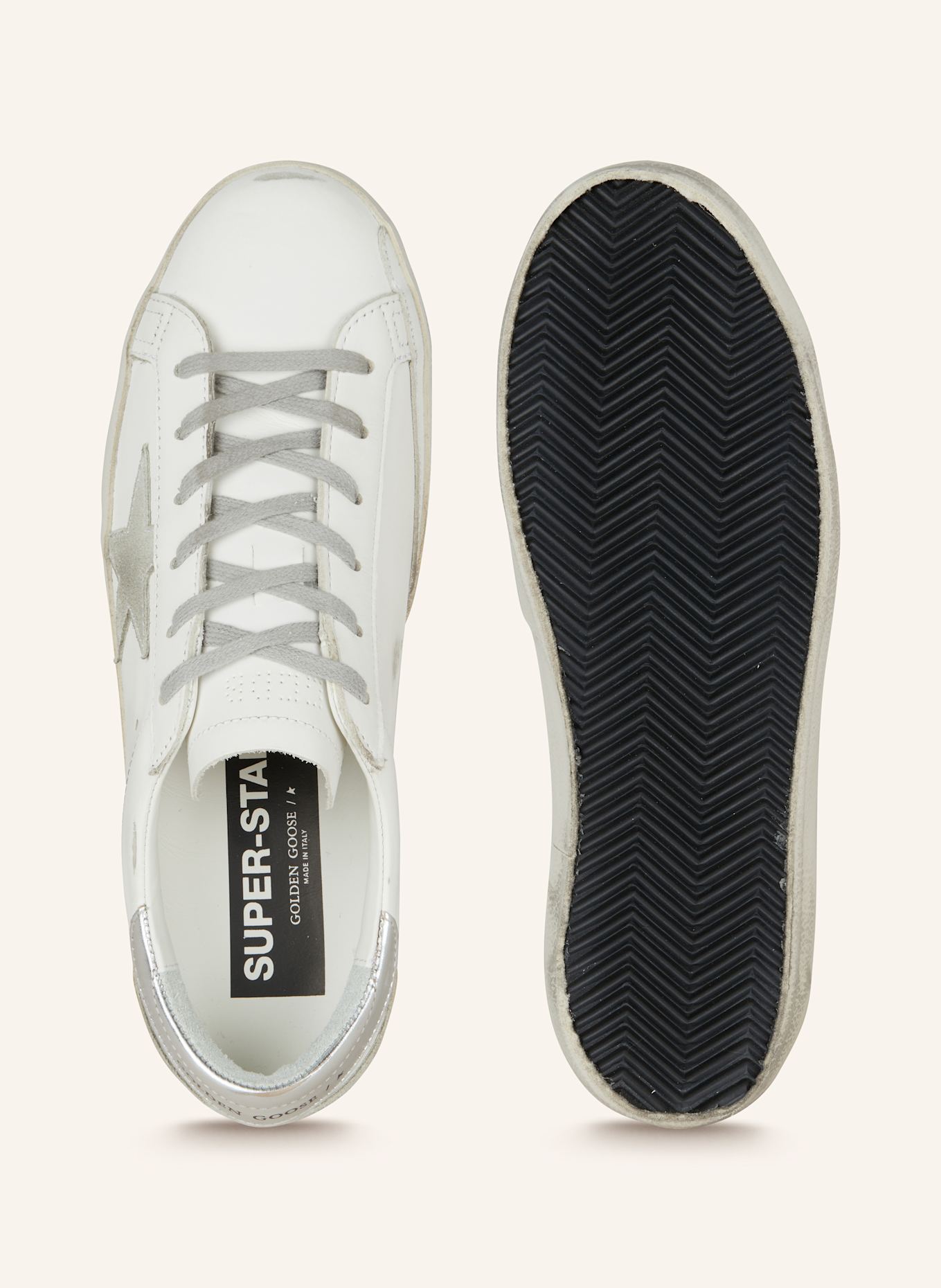 GOLDEN GOOSE Sneaker SUPER-STAR CLASSIC, Farbe: WEISS/ SILBER/ GRAU (Bild 5)