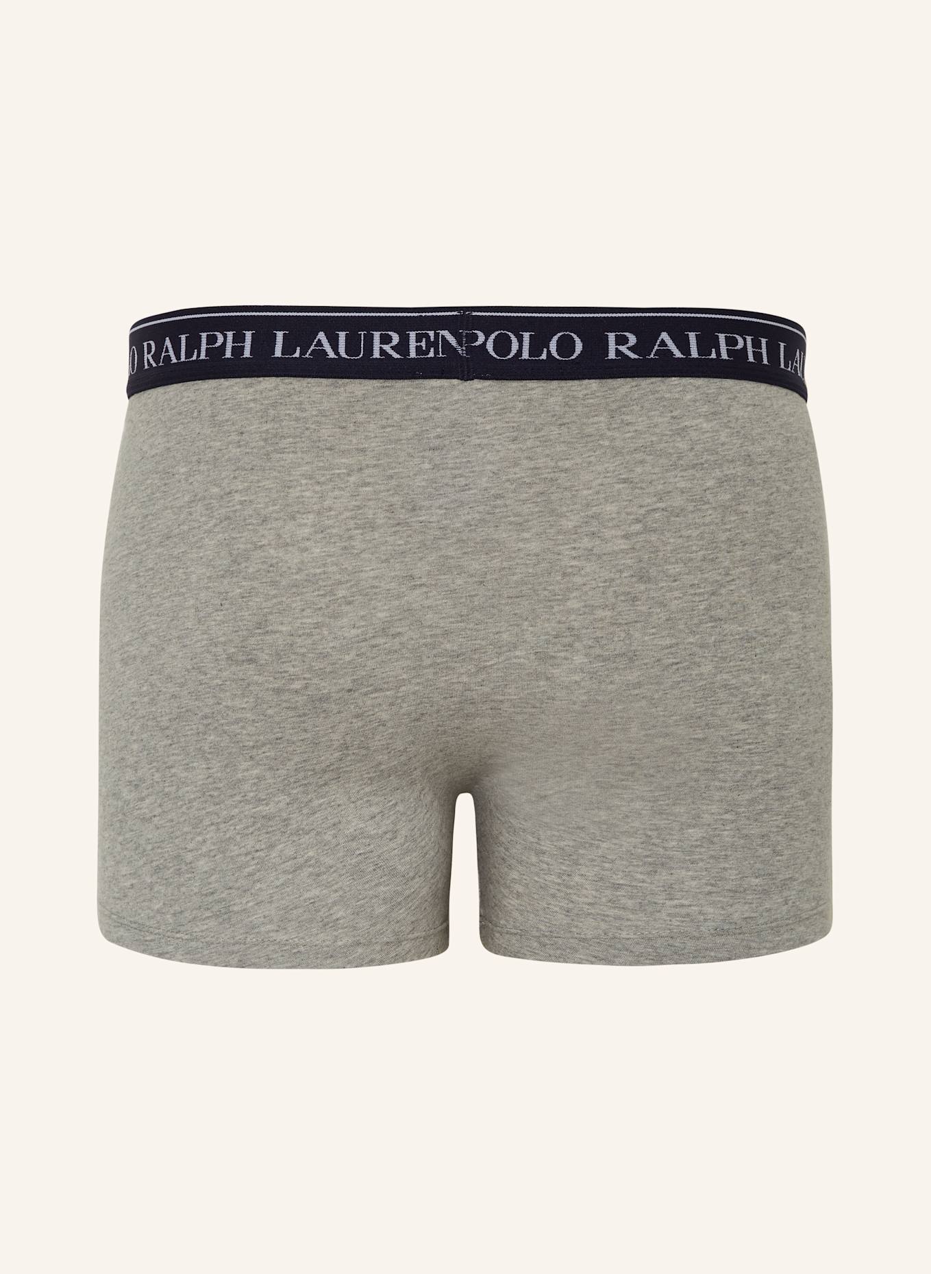 POLO RALPH LAUREN Set de 3 boxeri: GRI / ALBASTRU DESCHIS / ALBASTRU ÎNCHIS
