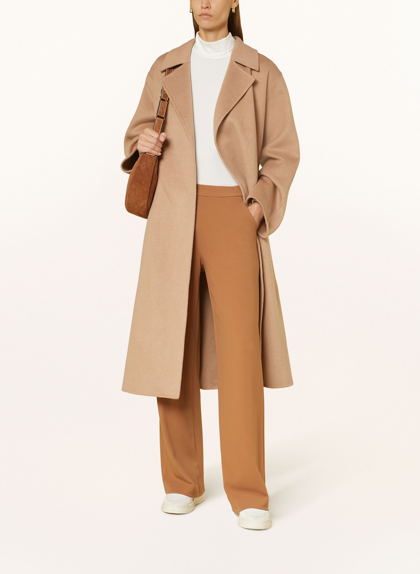 RAFFAELLO ROSSI Wide leg pants PALINA, Color: LIGHT BROWN (Image 2)