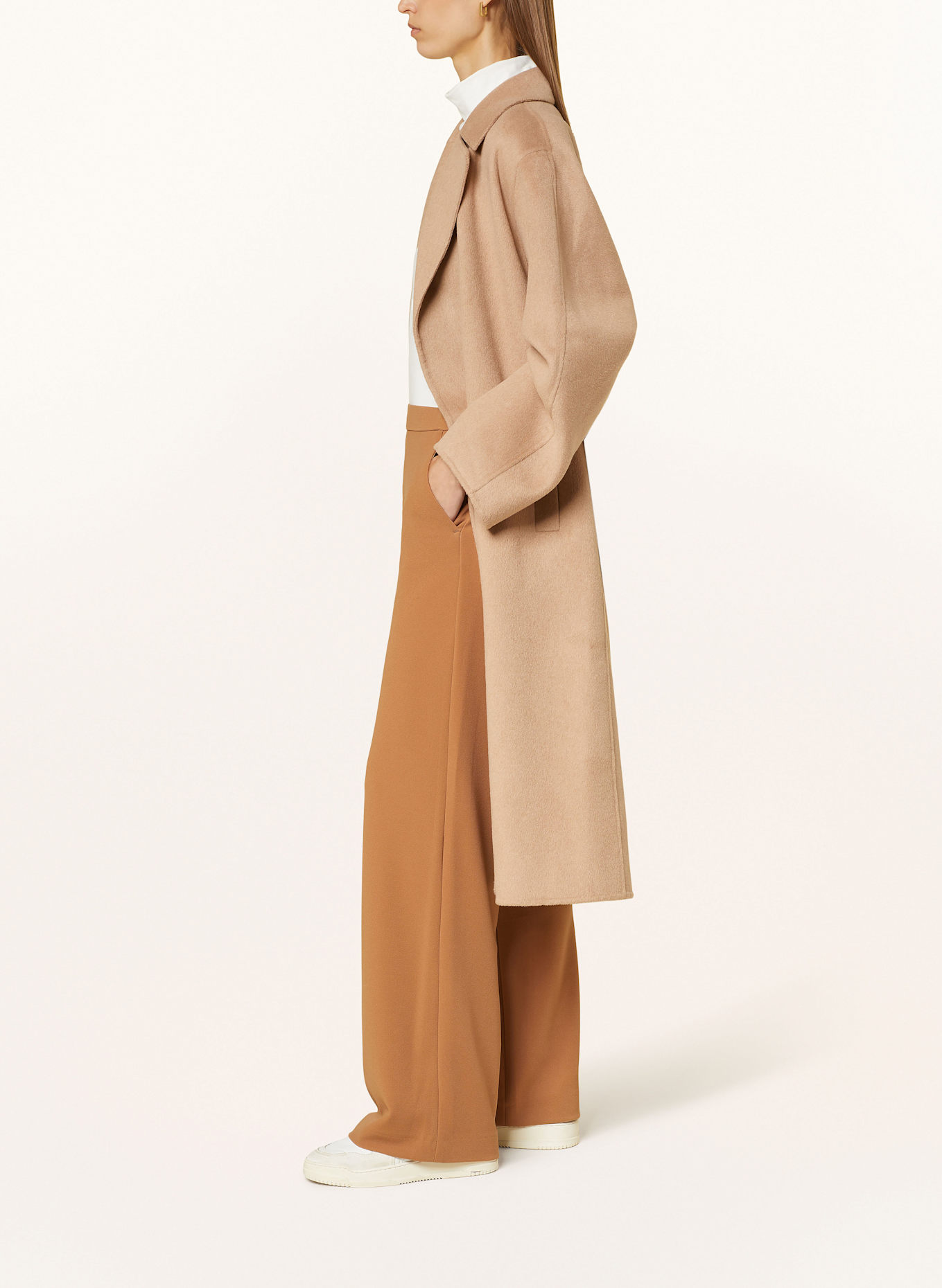 RAFFAELLO ROSSI Wide leg pants PALINA, Color: LIGHT BROWN (Image 4)