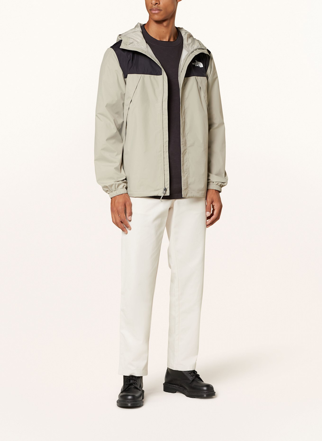 THE NORTH FACE Outdoor jacket ANTORA, Color: LIGHT GRAY/ BLACK (Image 2)