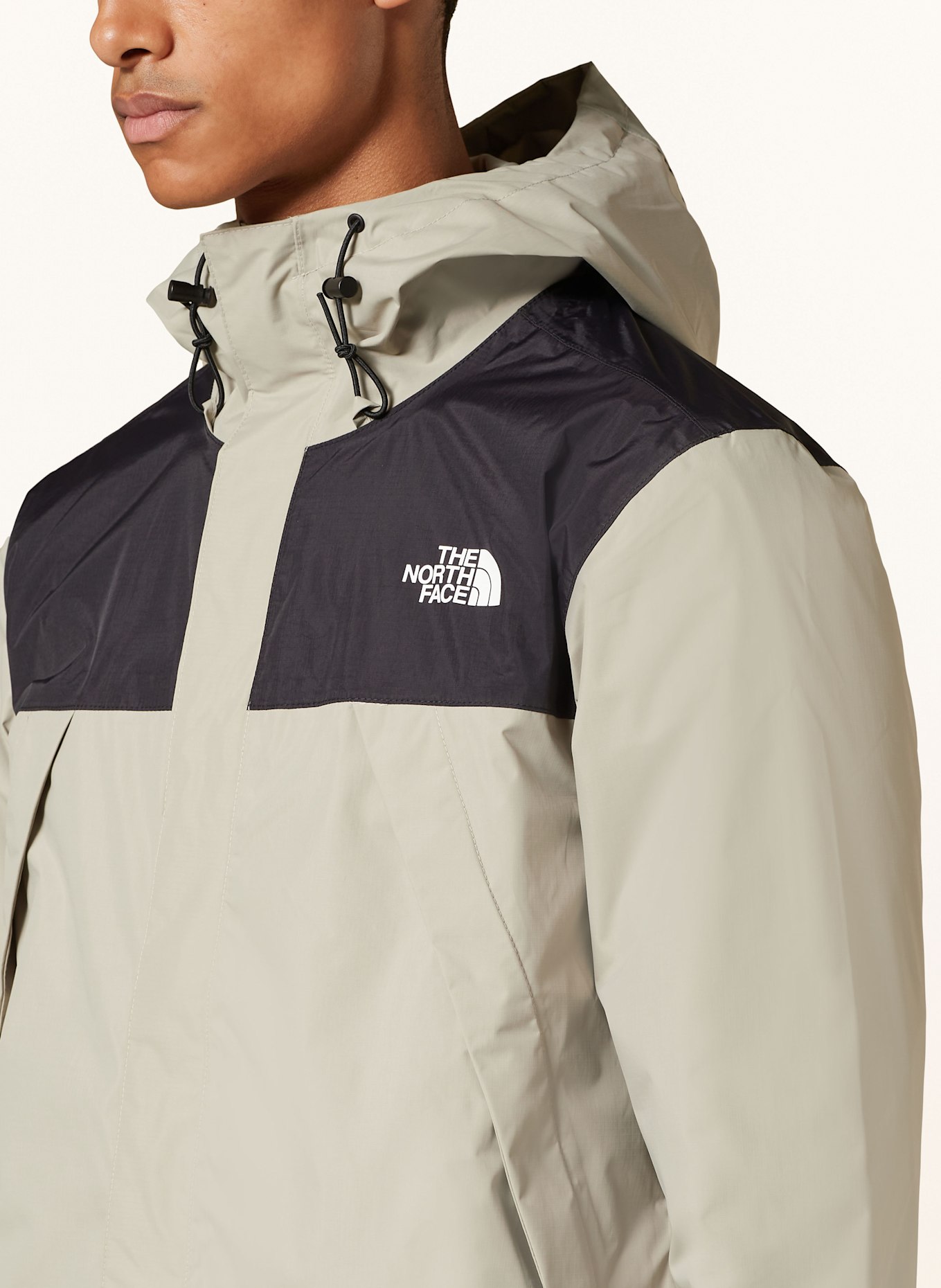 THE NORTH FACE Outdoor jacket ANTORA, Color: LIGHT GRAY/ BLACK (Image 4)