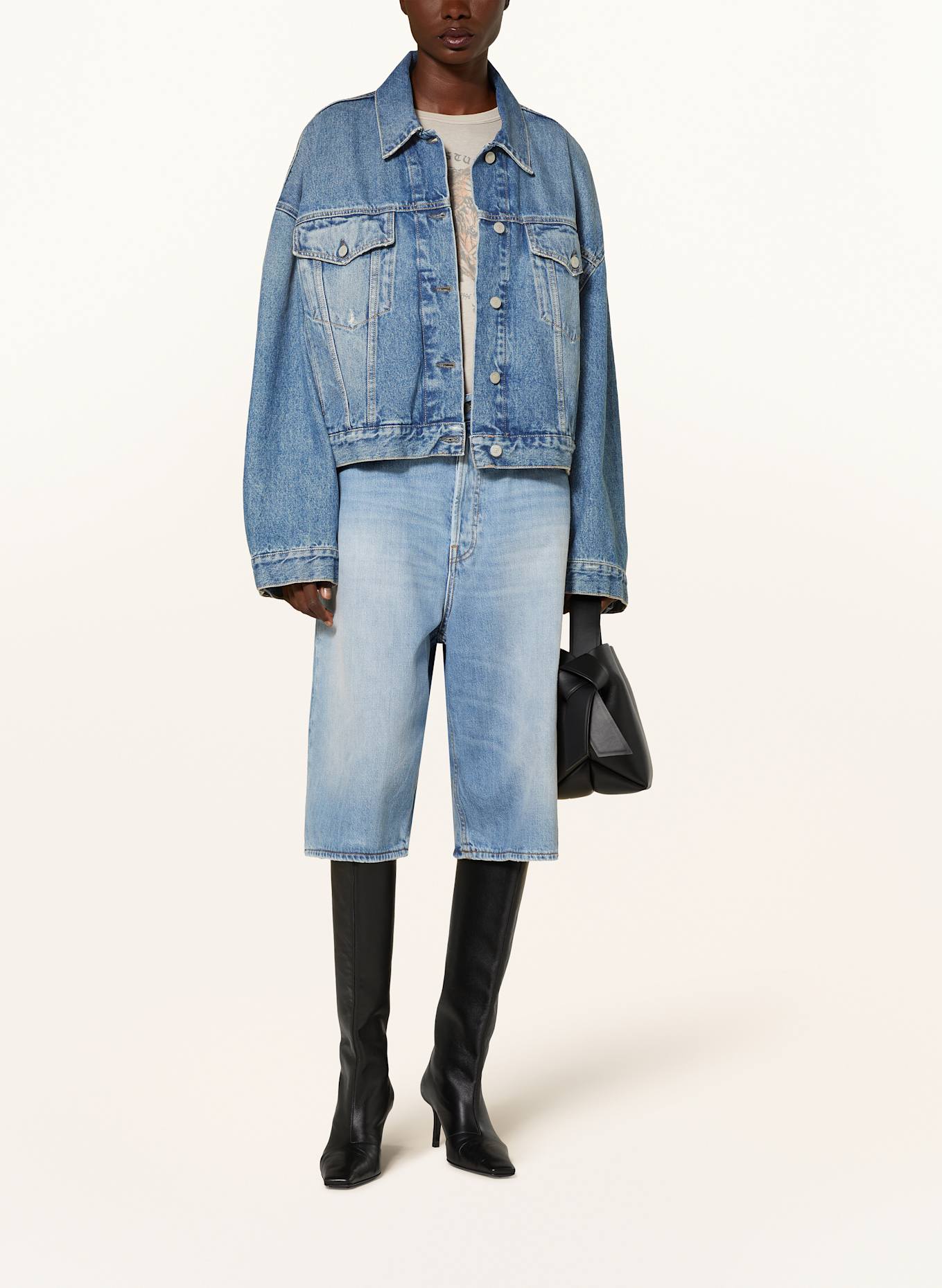 Acne studios oversized denim jacket cheap