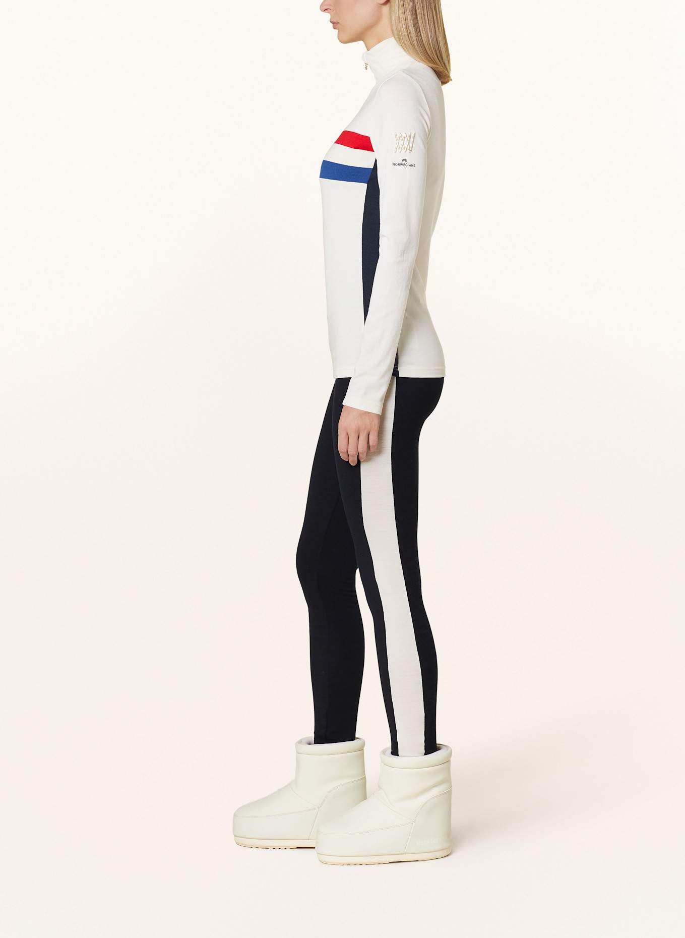 WE NORWEGIANS Funktionswäsche-Hose VOSS aus Merinowolle: DUNKELBLAU / ECRU