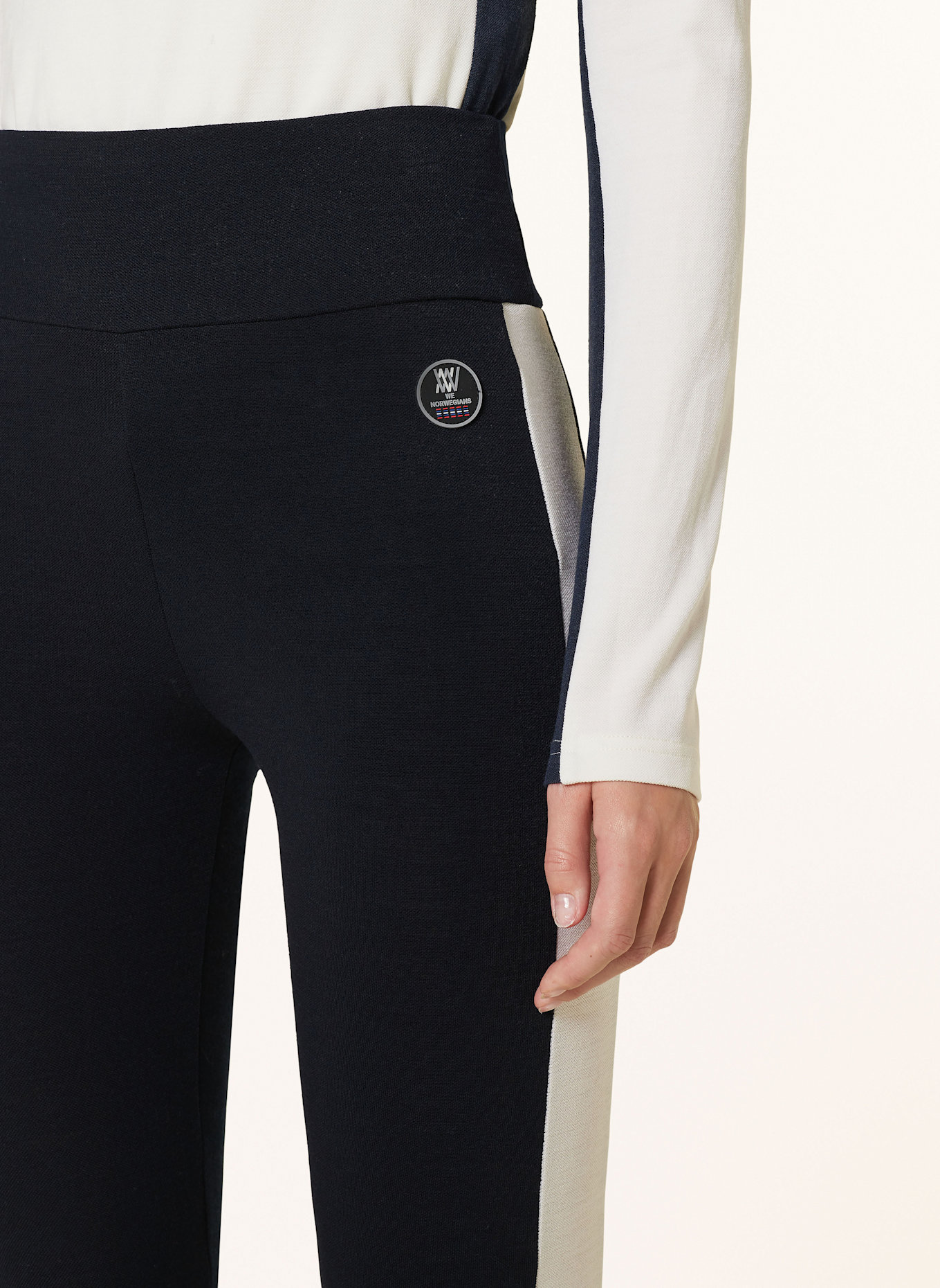 WE NORWEGIANS Funktionswäsche-Hose VOSS aus Merinowolle: DUNKELBLAU / ECRU