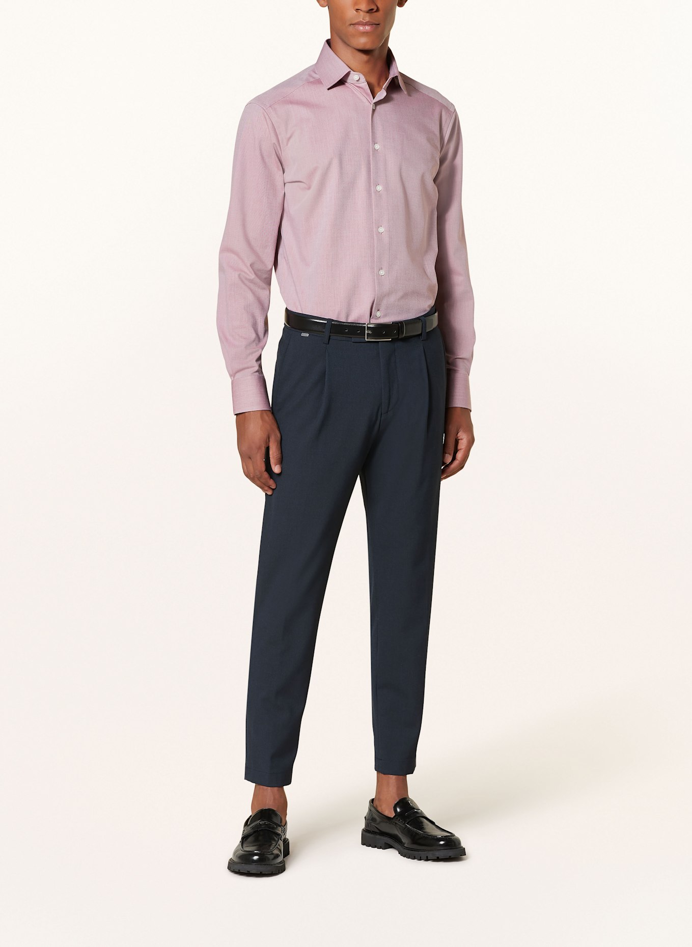 OLYMP Jerseyhemd Luxor 24/Seven modern fit: DUNKELROT